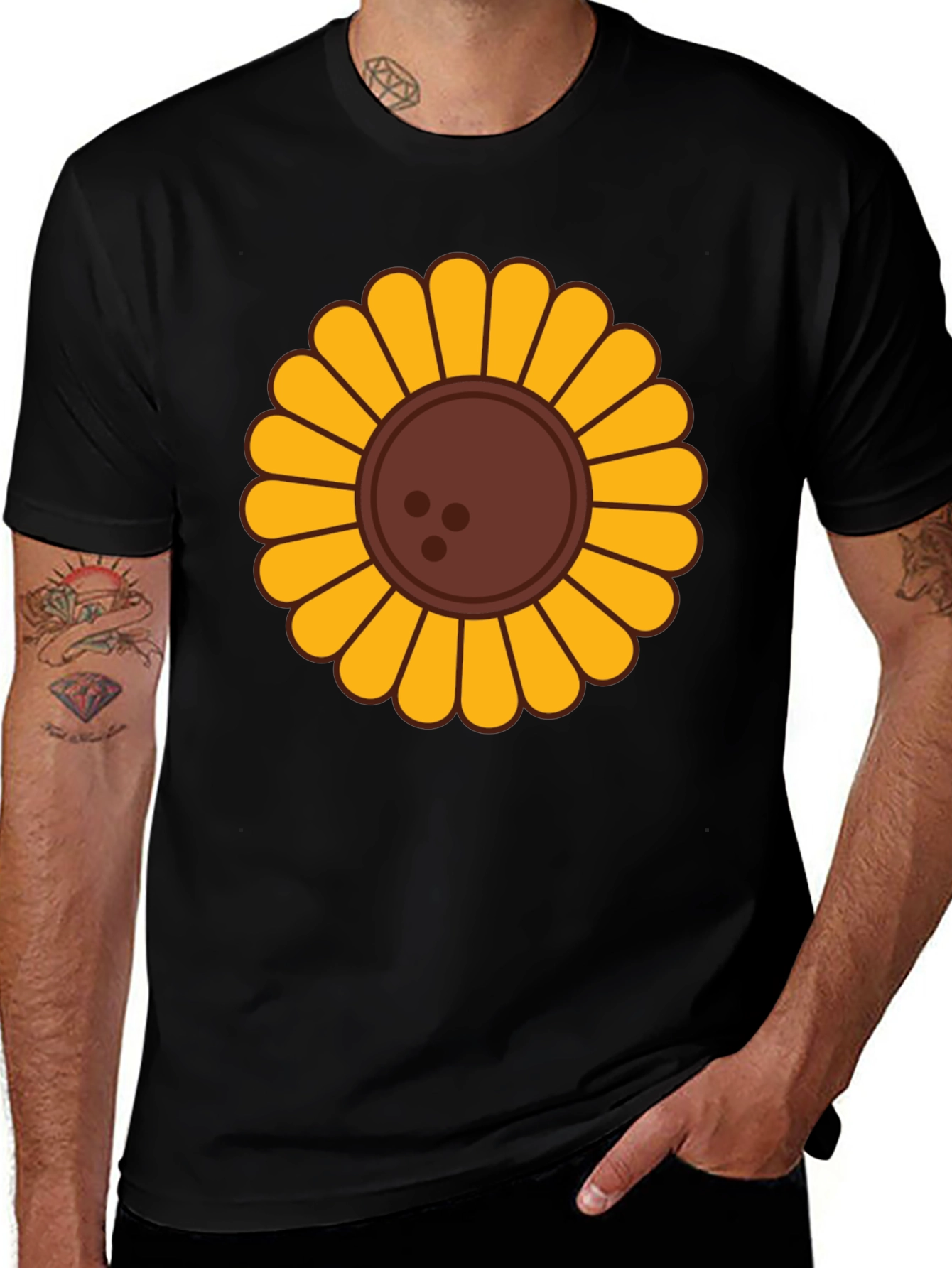 Sunflower Graphic T-Shirt - Unisex Black Tee