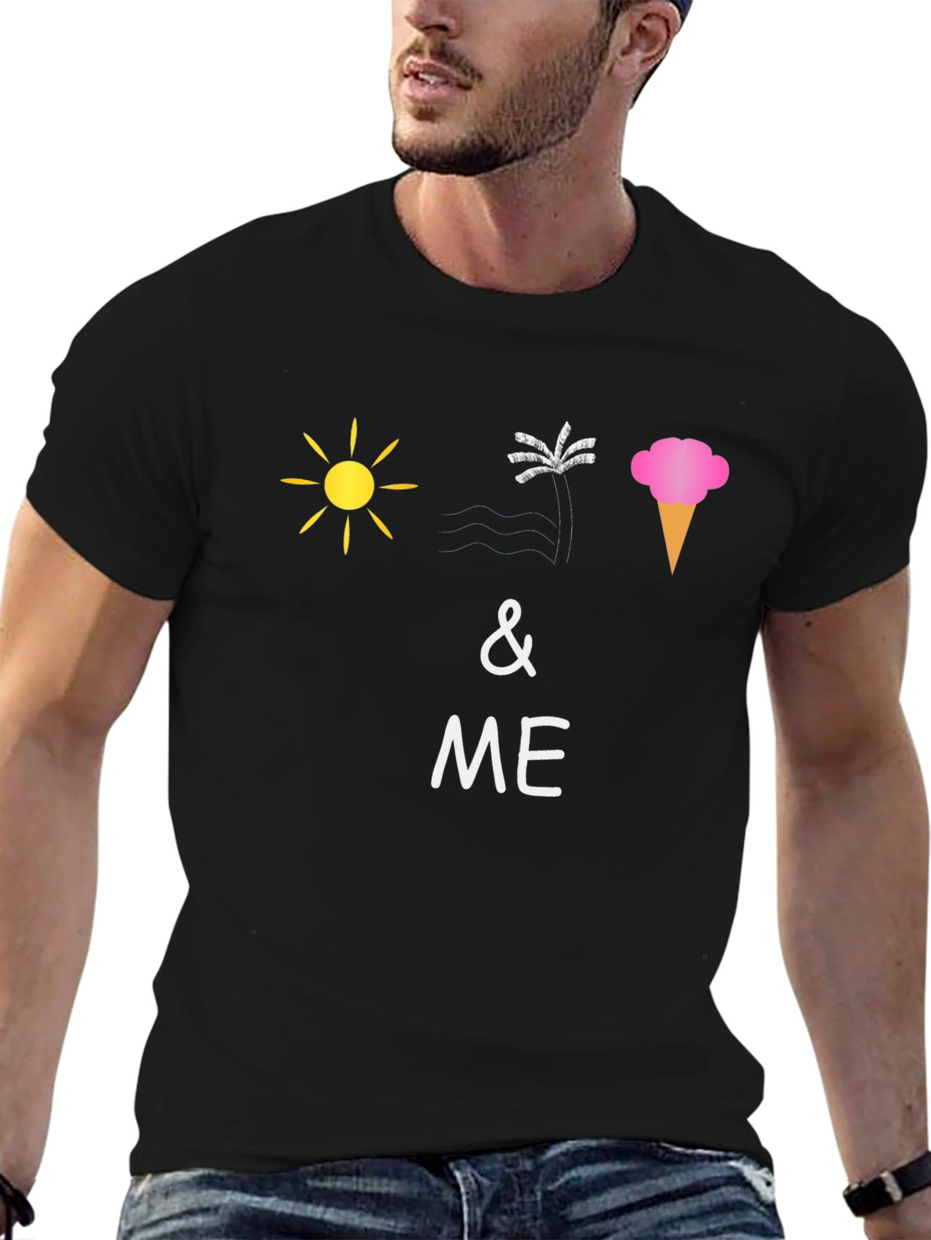Summer Vibes T-Shirt: Sun Palm Ice Cream & Me