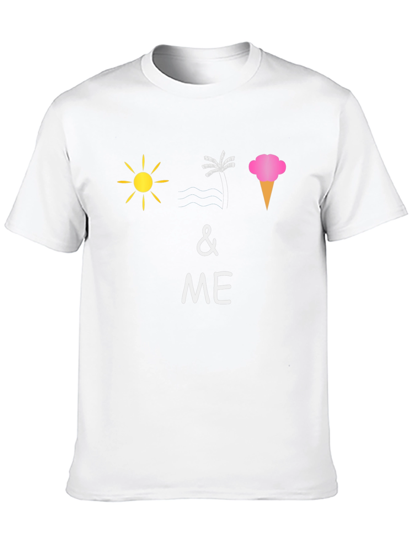 Summer Vibes T-Shirt: Sun Palm Ice Cream & Me