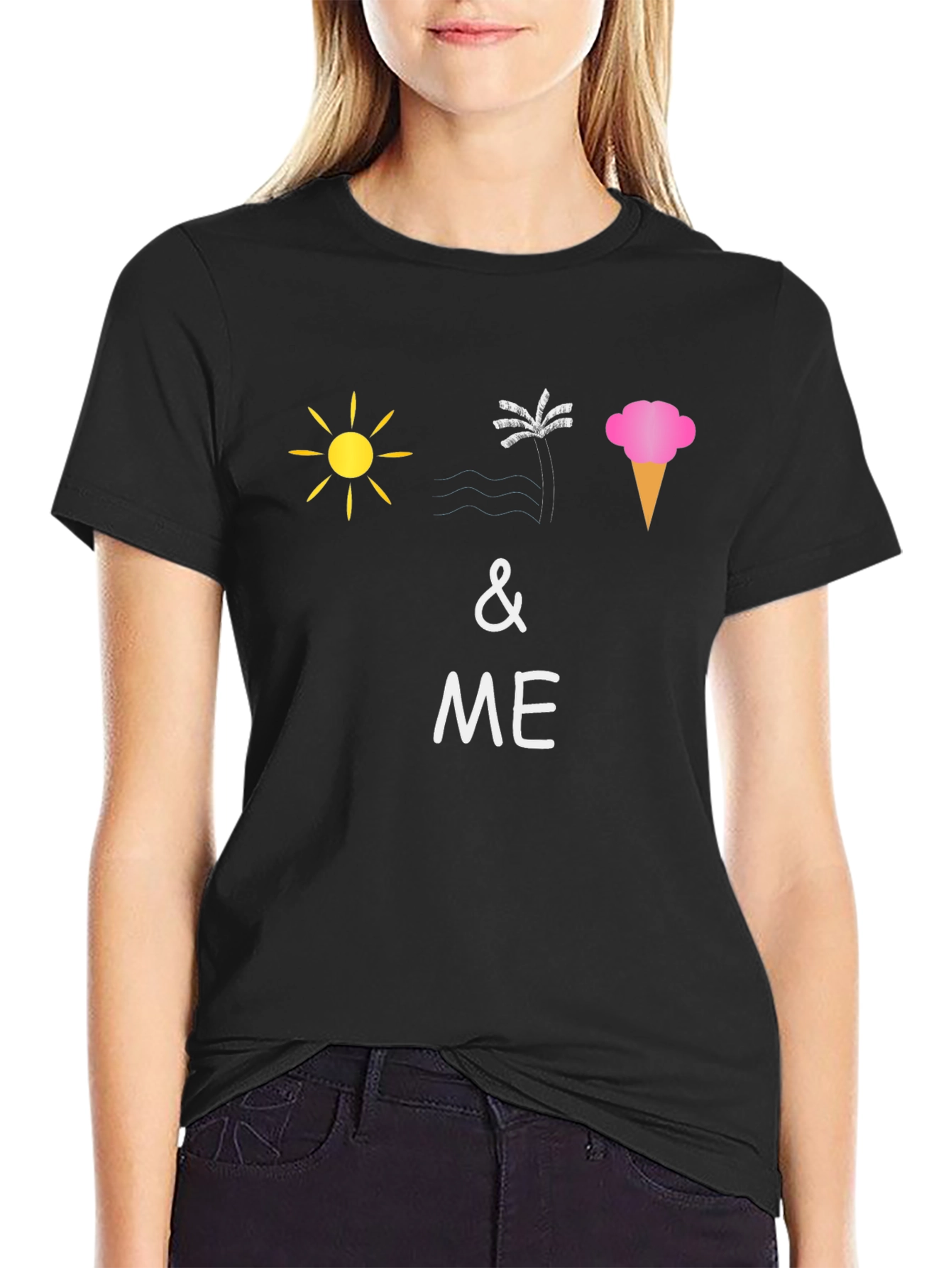 Summer Vibes T-Shirt: Sun Palm Ice Cream & Me