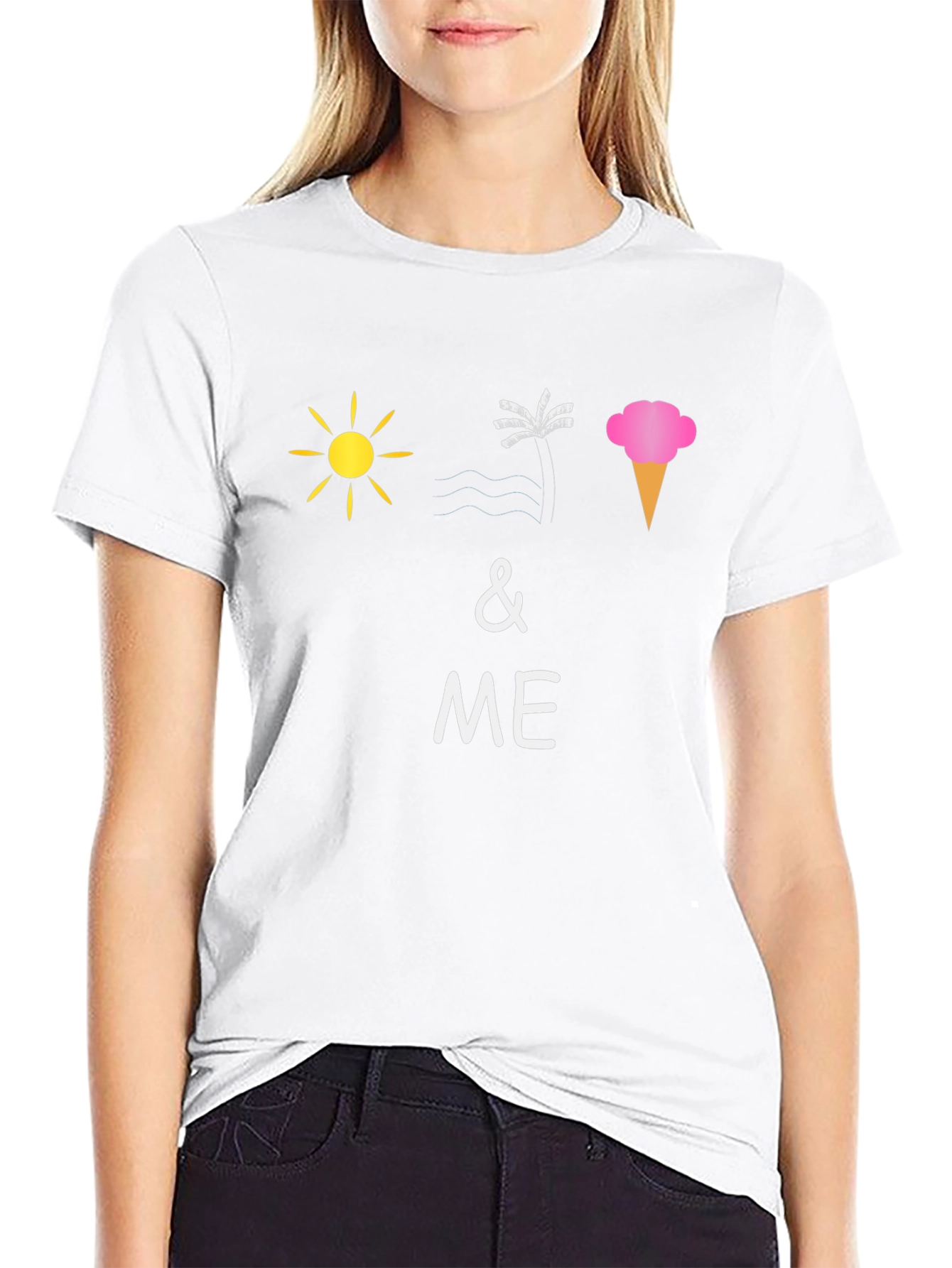 Summer Vibes T-Shirt: Sun Palm Ice Cream & Me