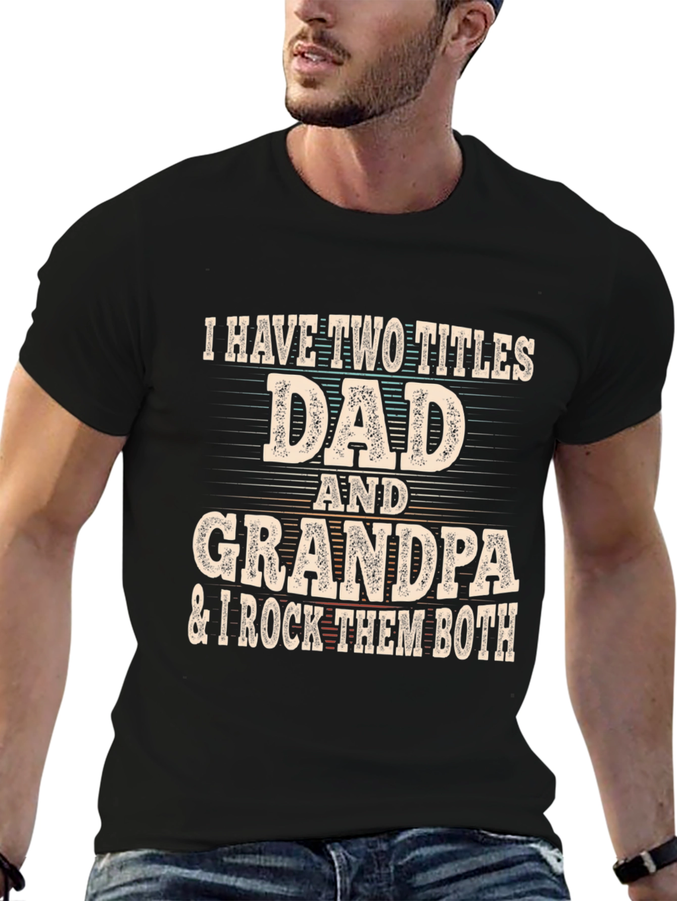 Dad & Grandpa T-Shirt - I Rock Them Both!