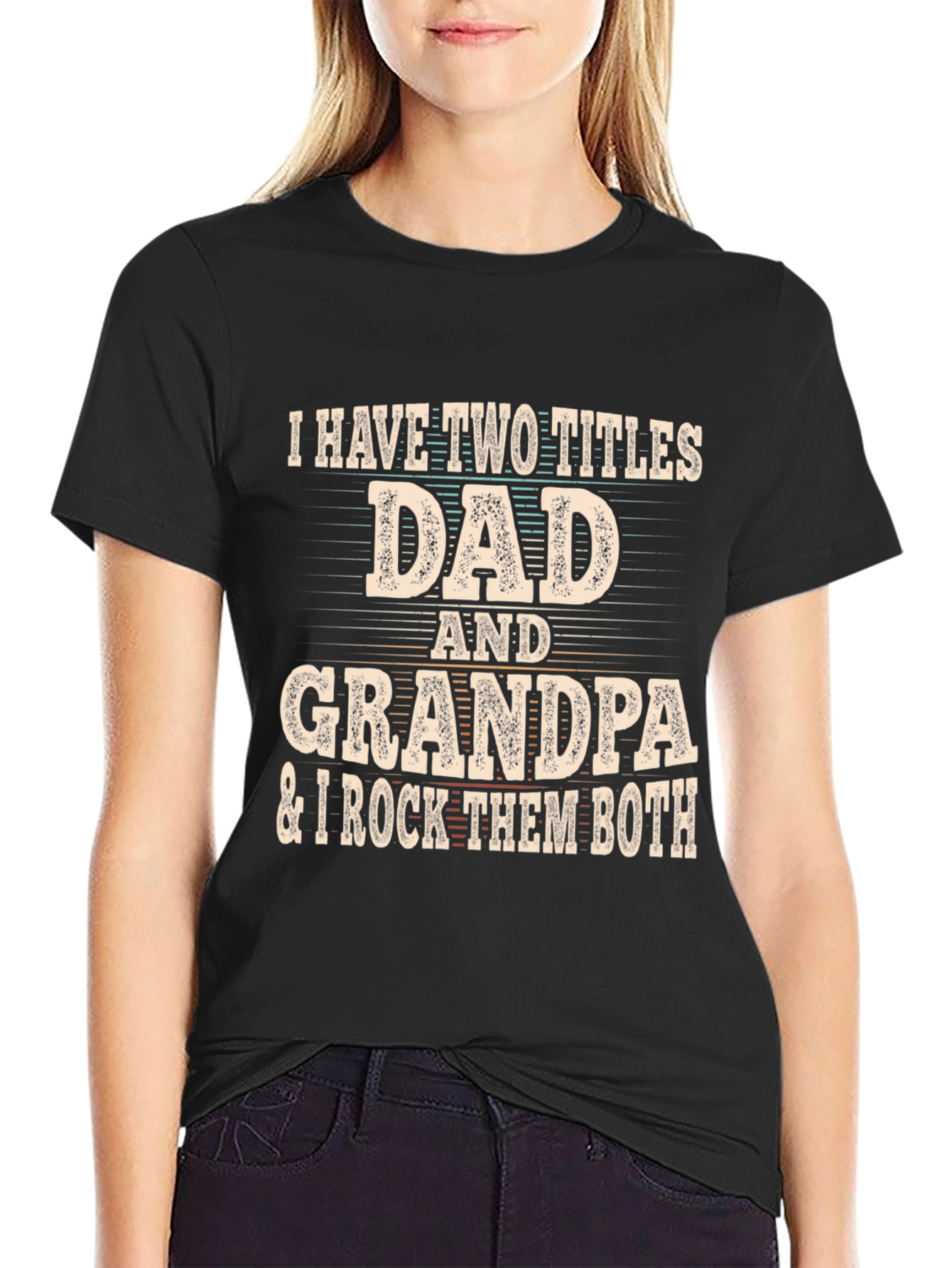 Dad & Grandpa T-Shirt - I Rock Them Both!