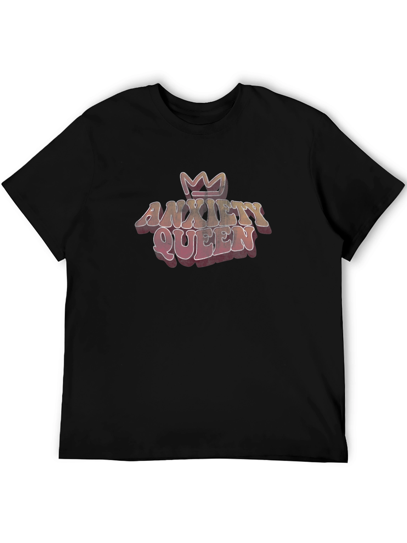 Anxiety Queen Graphic Tee - Trendy Crew Neck T-Shirt