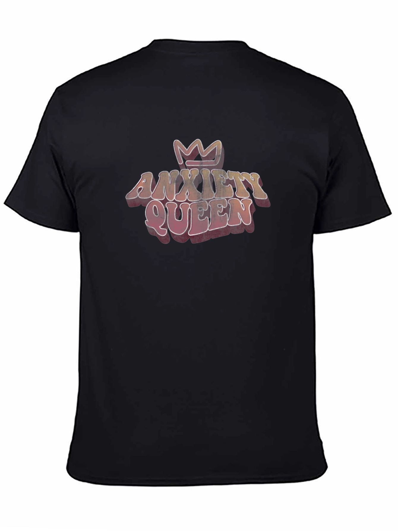 Anxiety Queen Graphic Tee - Trendy Crew Neck T-Shirt