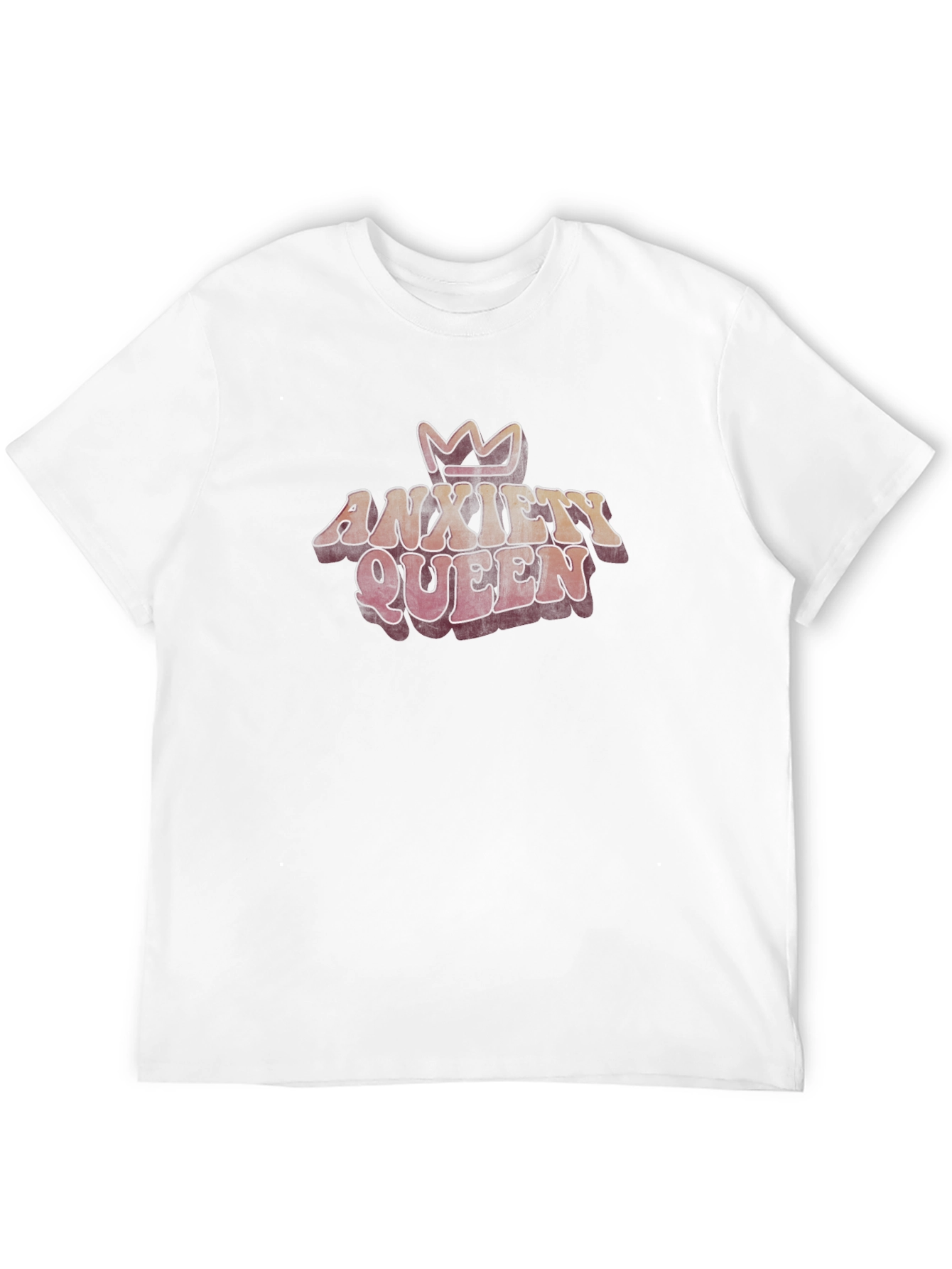 Anxiety Queen Graphic Tee - Trendy Crew Neck T-Shirt