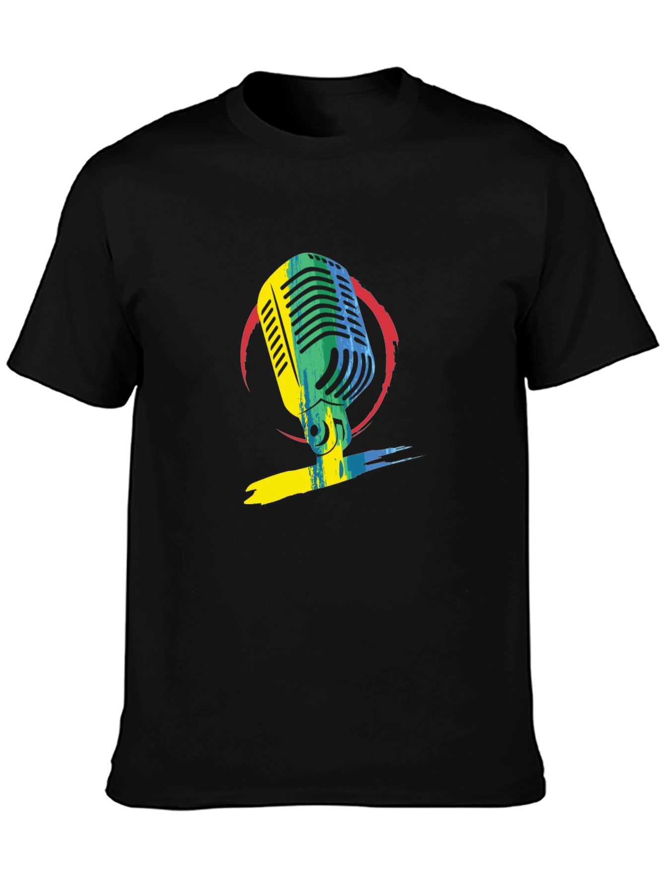 Retro Microphone Graphic Tee - Stylish Music Lover T-Shirt