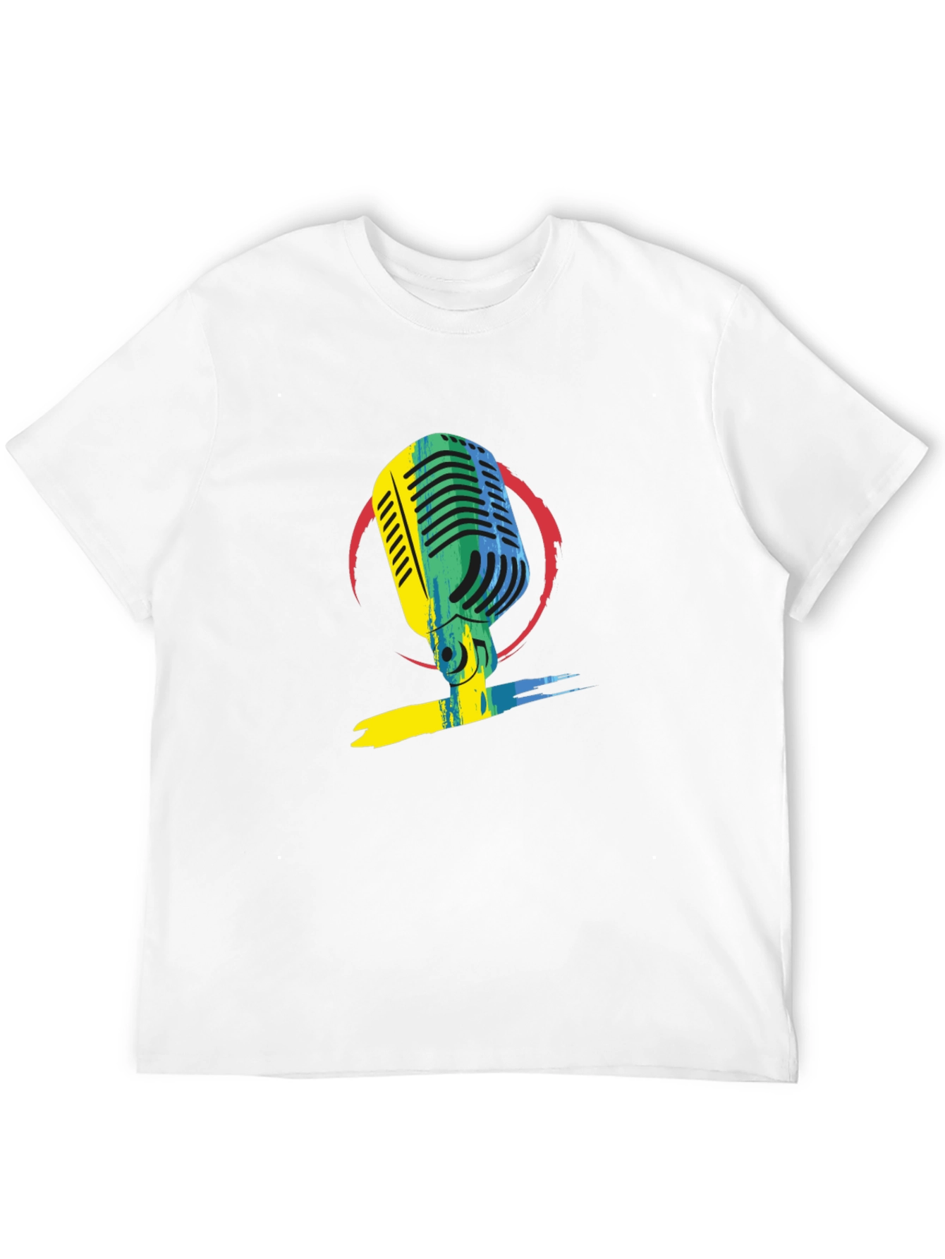 Retro Microphone Graphic Tee - Stylish Music Lover T-Shirt