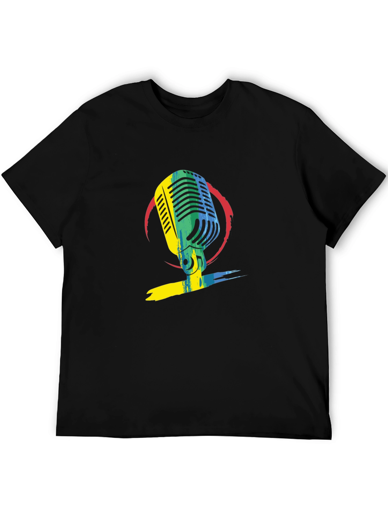 Retro Microphone Graphic Tee - Stylish Music Lover T-Shirt