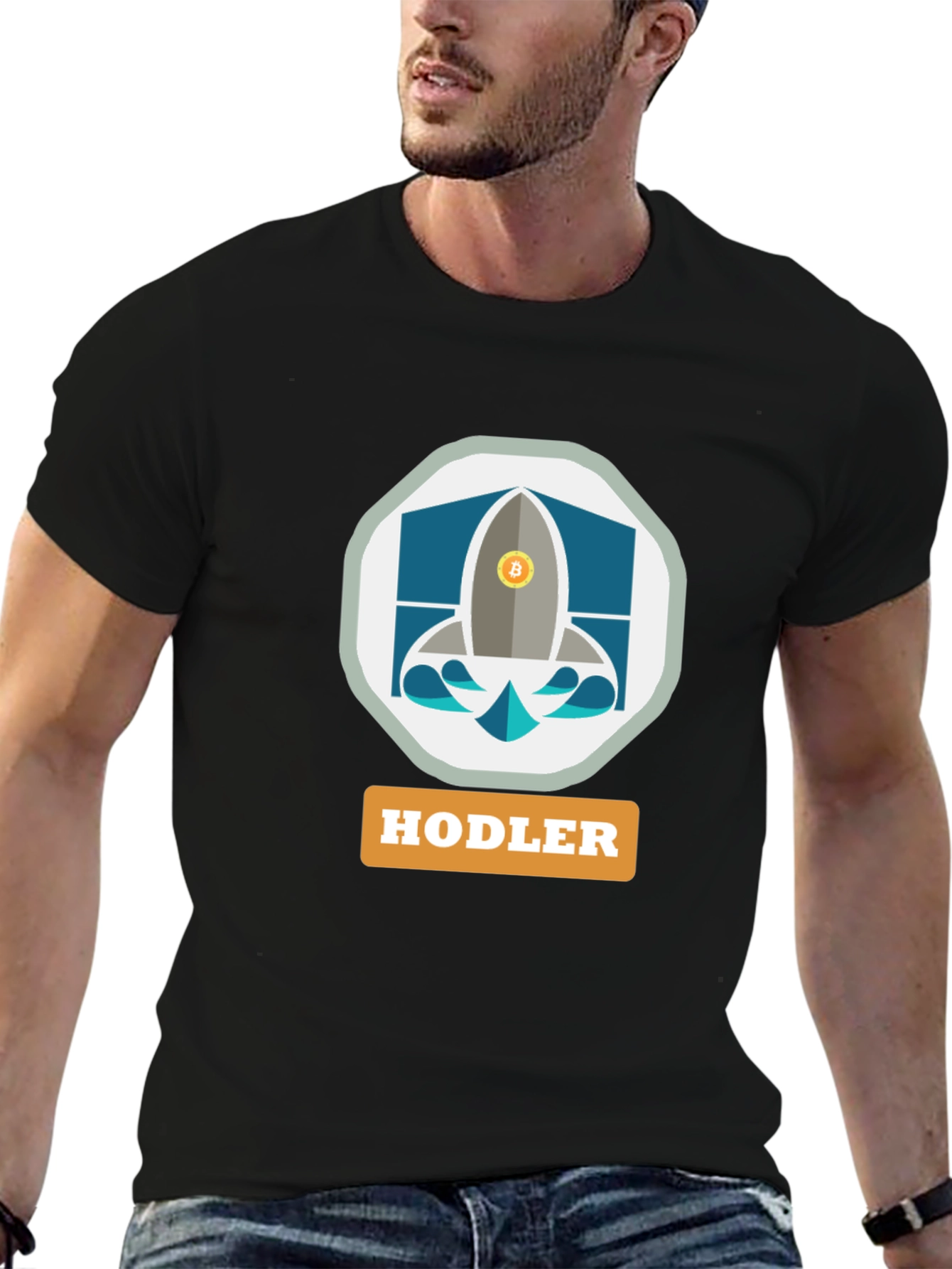 Bitcoin HODLER Rocket T-Shirt - Crypto Investor Apparel