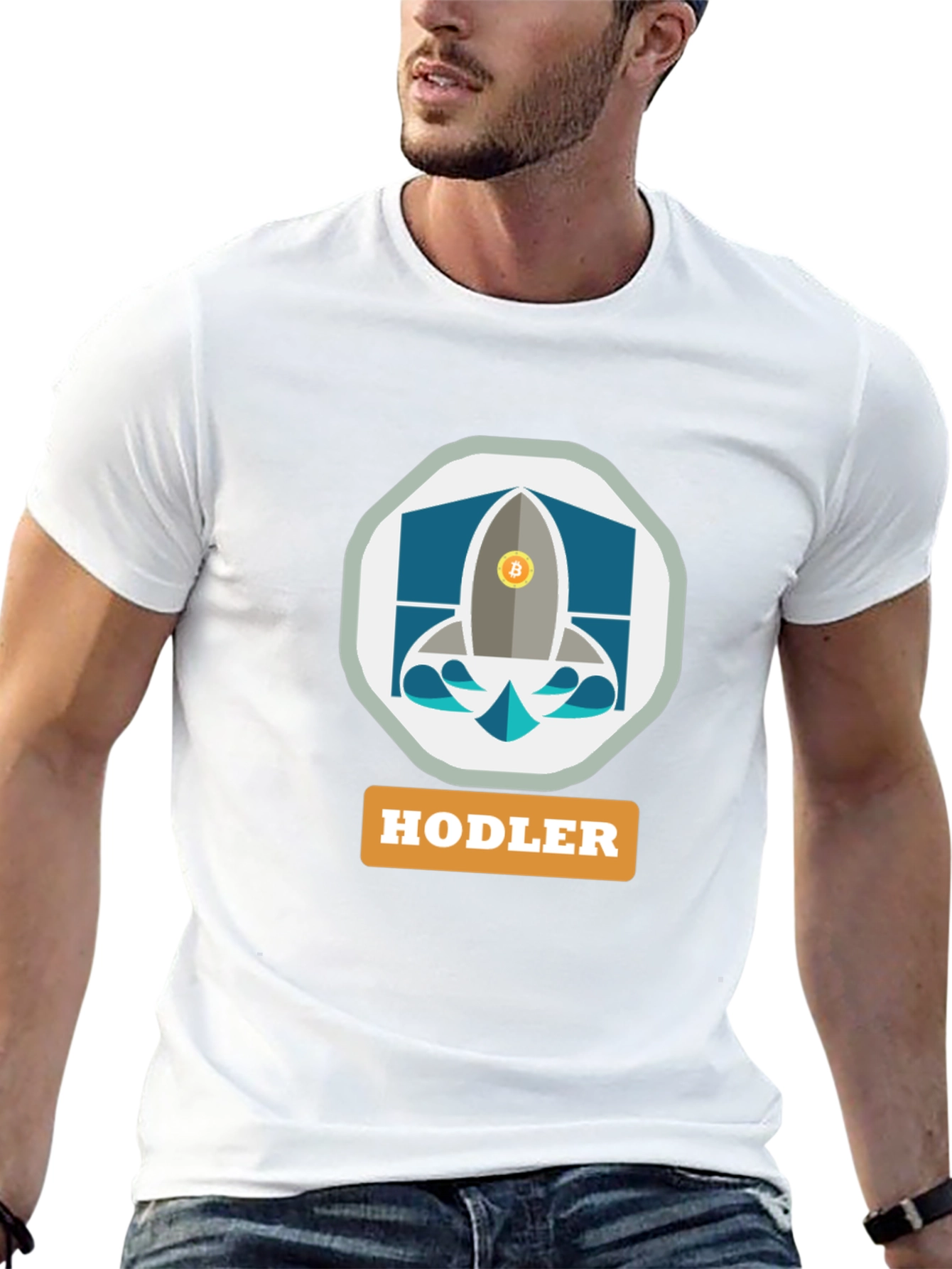 Bitcoin HODLER Rocket T-Shirt - Crypto Investor Apparel