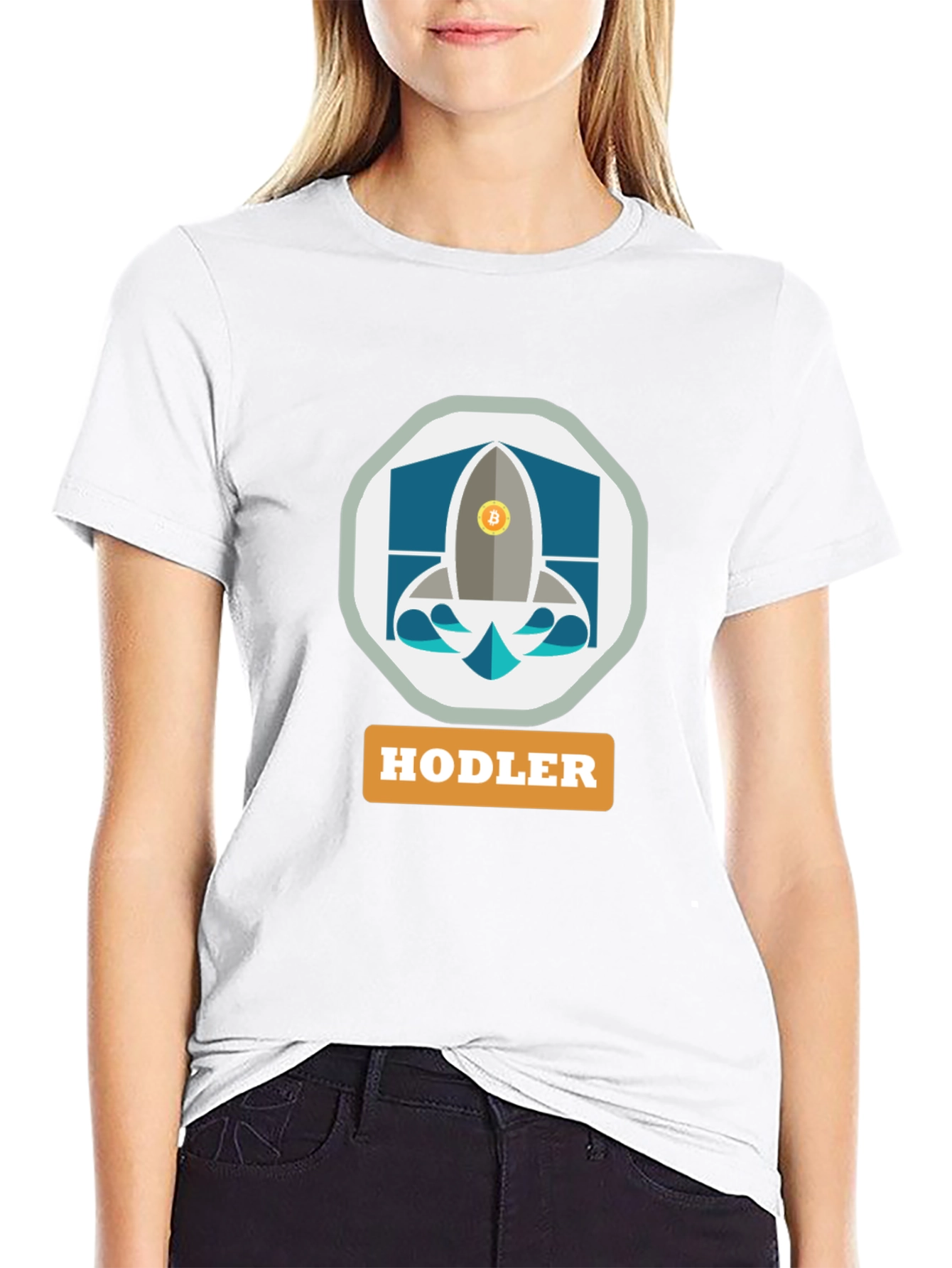 Bitcoin HODLER Rocket T-Shirt - Crypto Investor Apparel