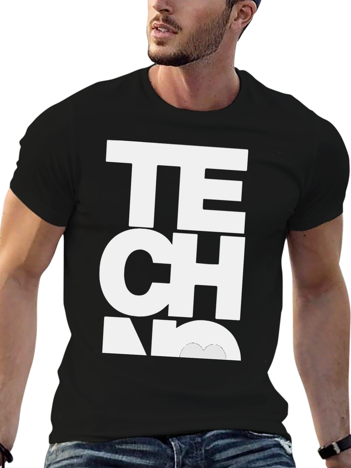 Techno Music Black T-Shirt