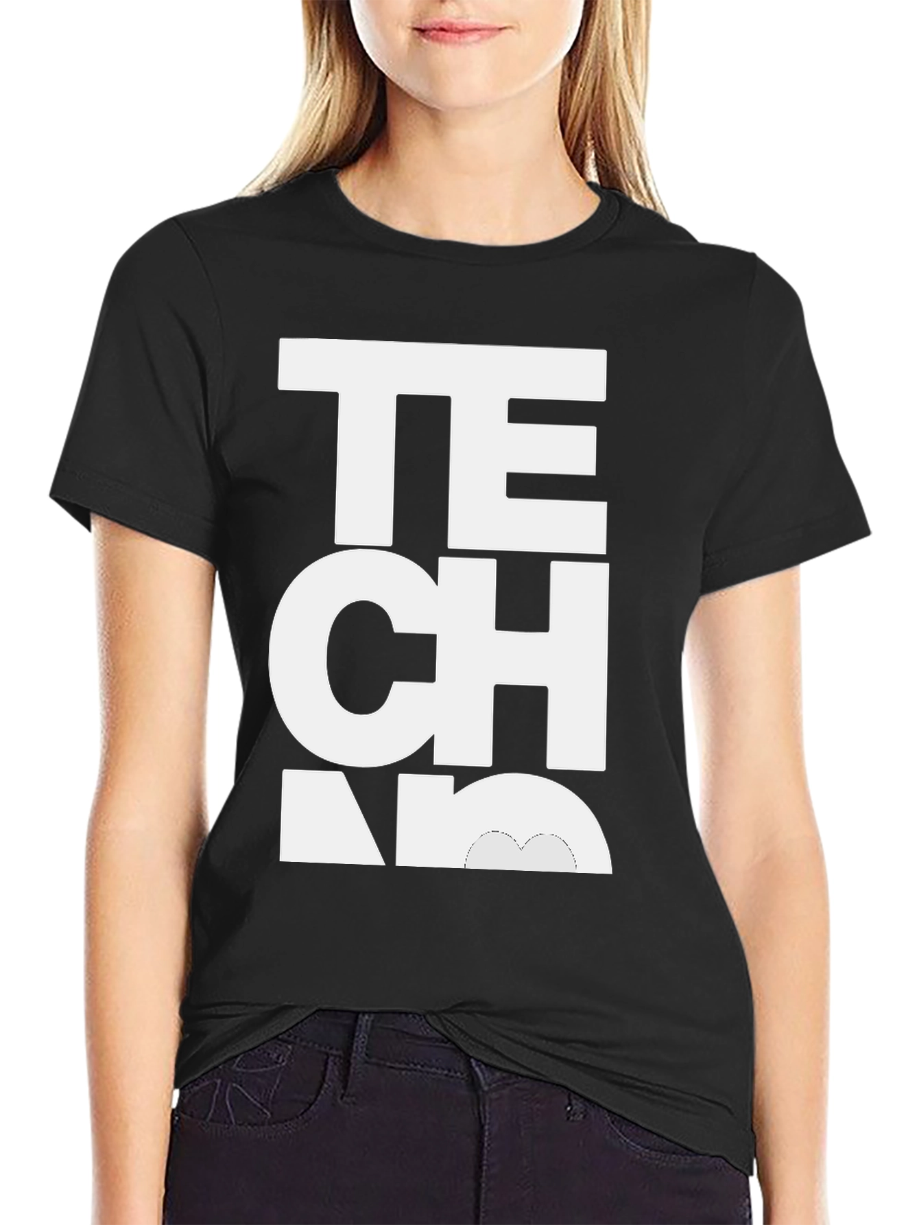 Techno Music Black T-Shirt