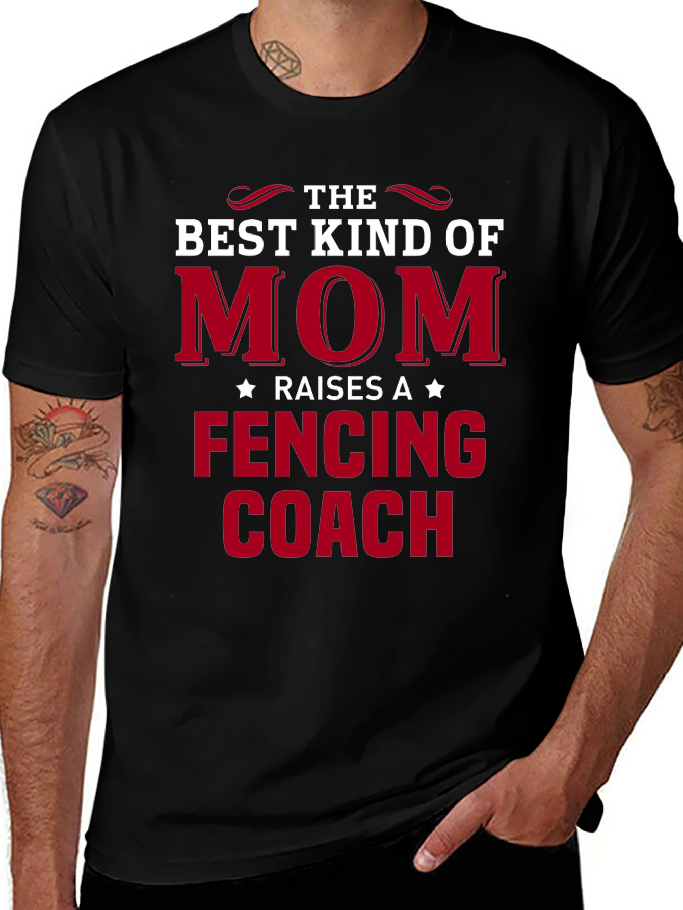 Best Kind of Mom Raises a Fencing Coach T-Shirt