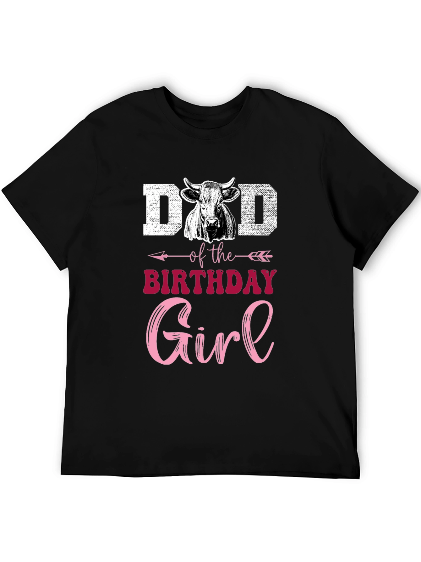 Dad of the Birthday Girl Cow T-Shirt