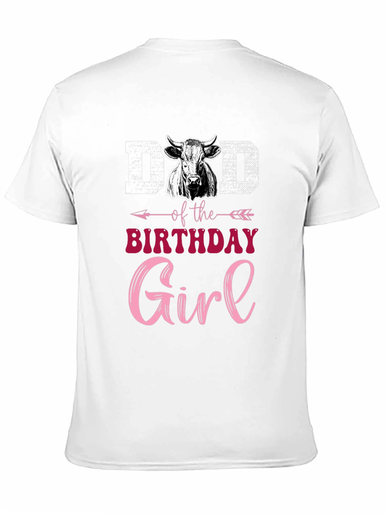 Dad of the Birthday Girl Cow T-Shirt