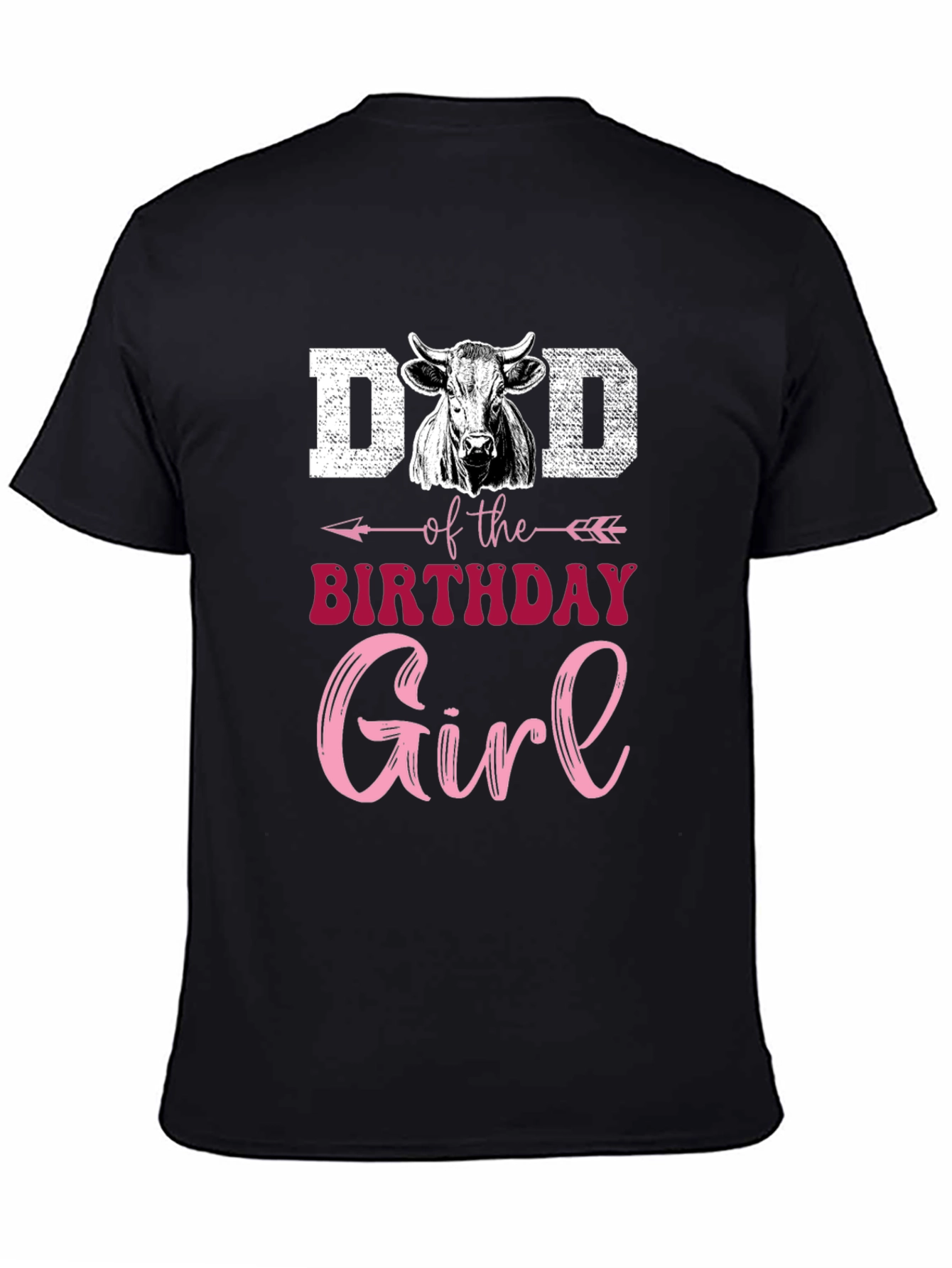 Dad of the Birthday Girl Cow T-Shirt
