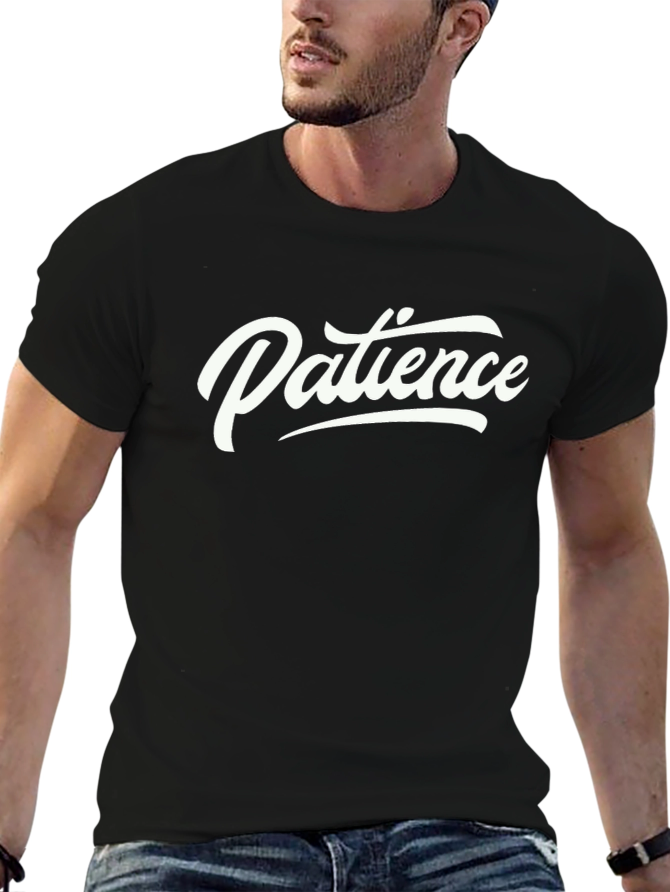 Patience Graphic T-Shirt - Soft Cotton Crew Neck Tee
