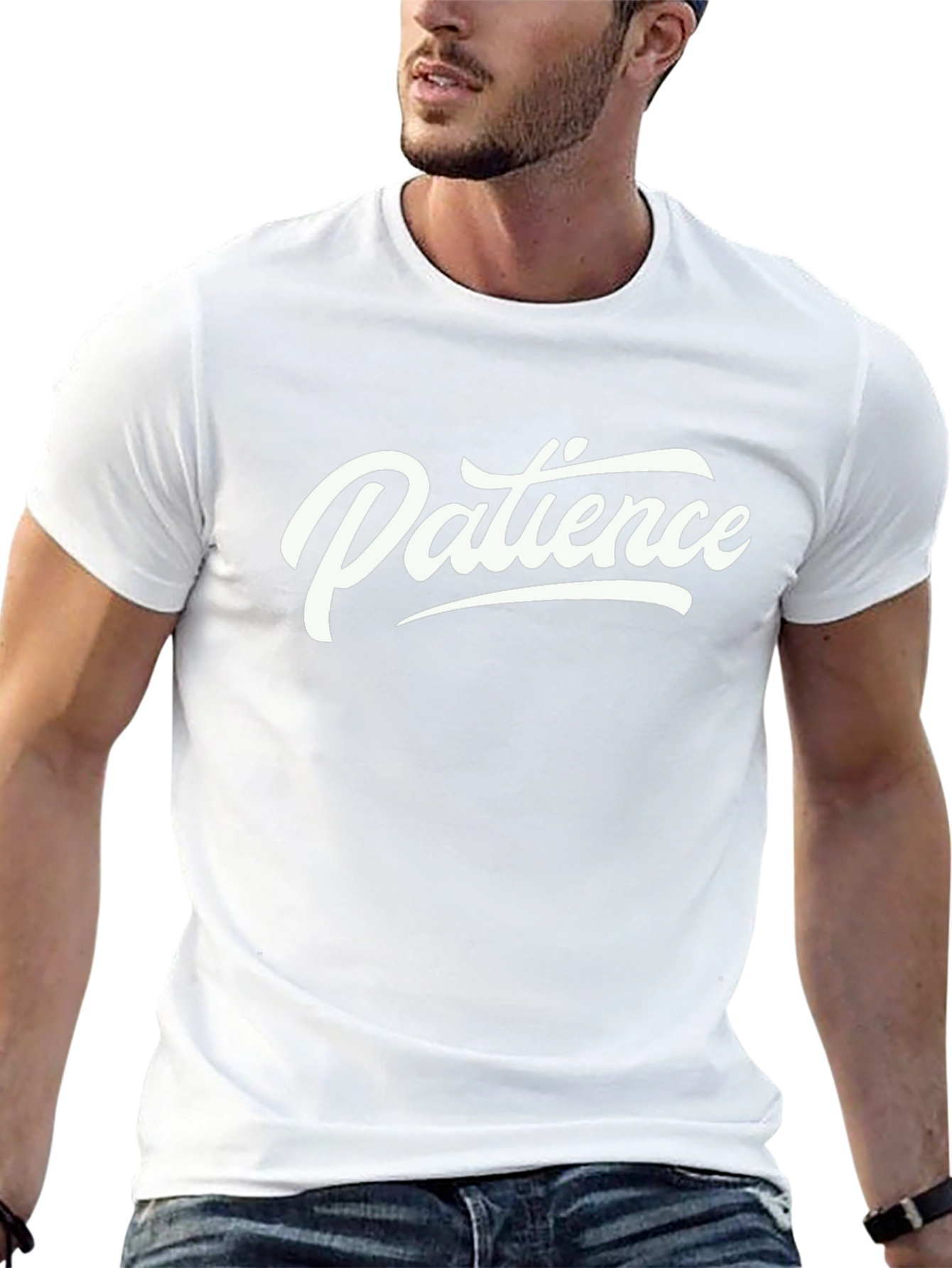 Patience Graphic T-Shirt - Soft Cotton Crew Neck Tee