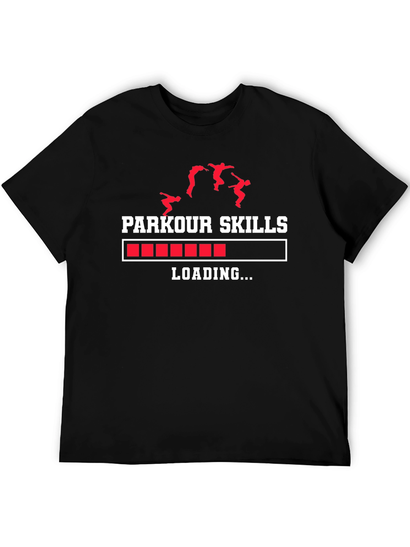 Parkour Skills Loading Graphic Tee - Black Cotton
