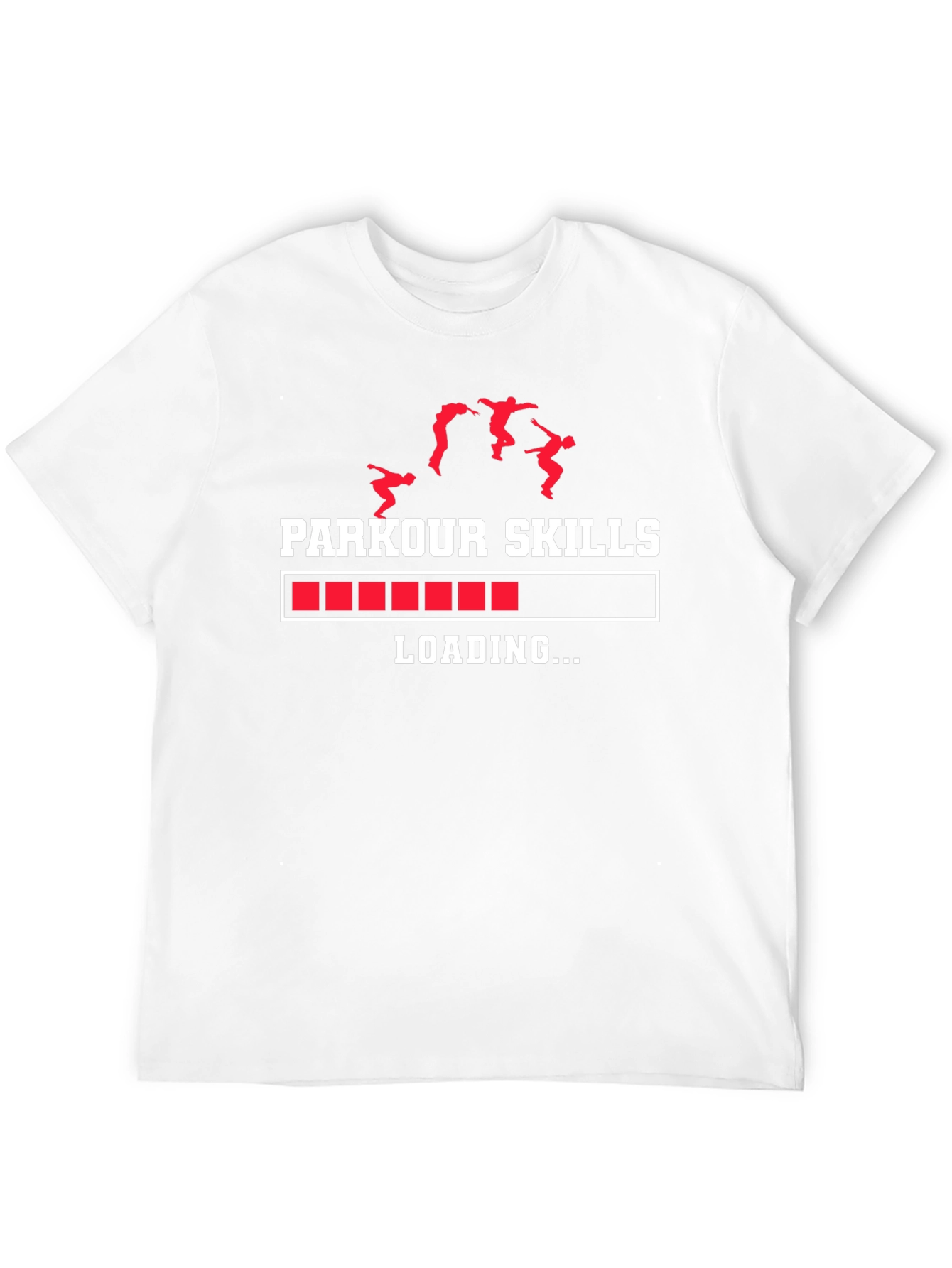 Parkour Skills Loading Graphic Tee - Black Cotton