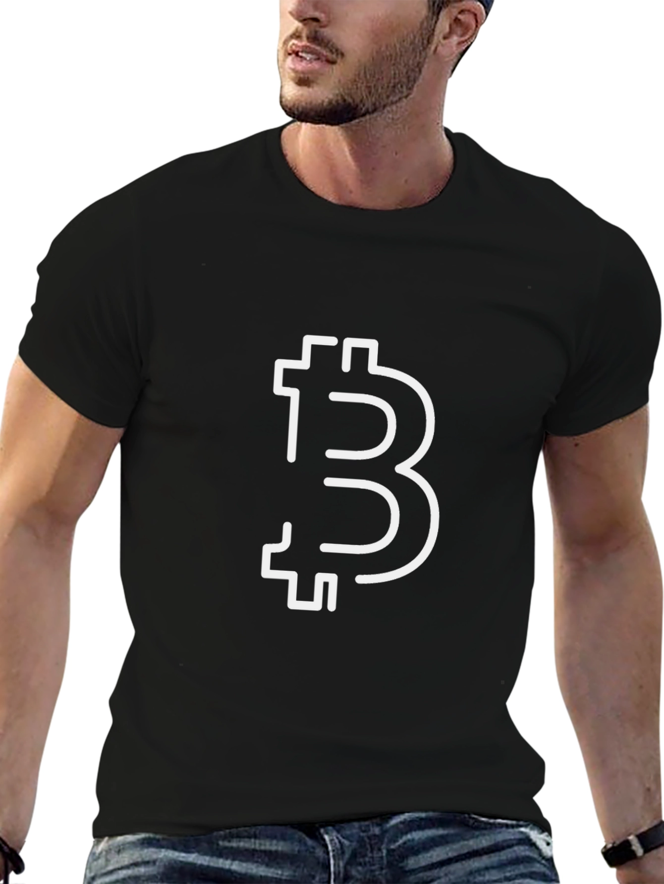 Bitcoin Logo Black T-Shirt - Crypto Fashion