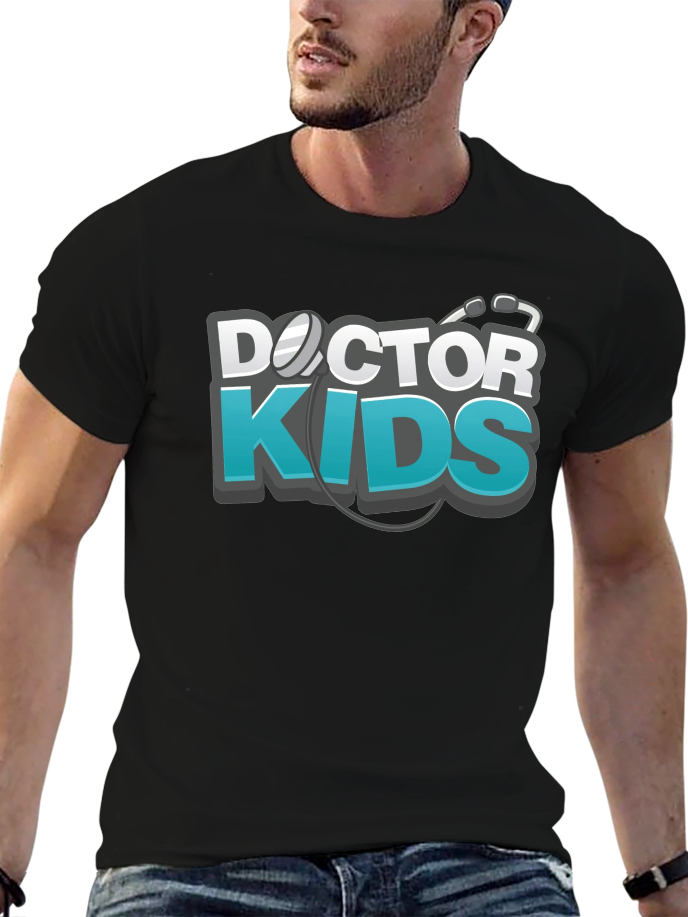 Doctor Kids Graphic Black T-Shirt