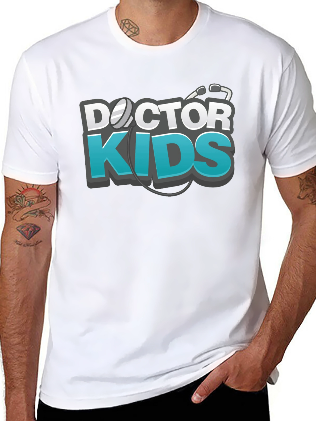 Doctor Kids Graphic Black T-Shirt