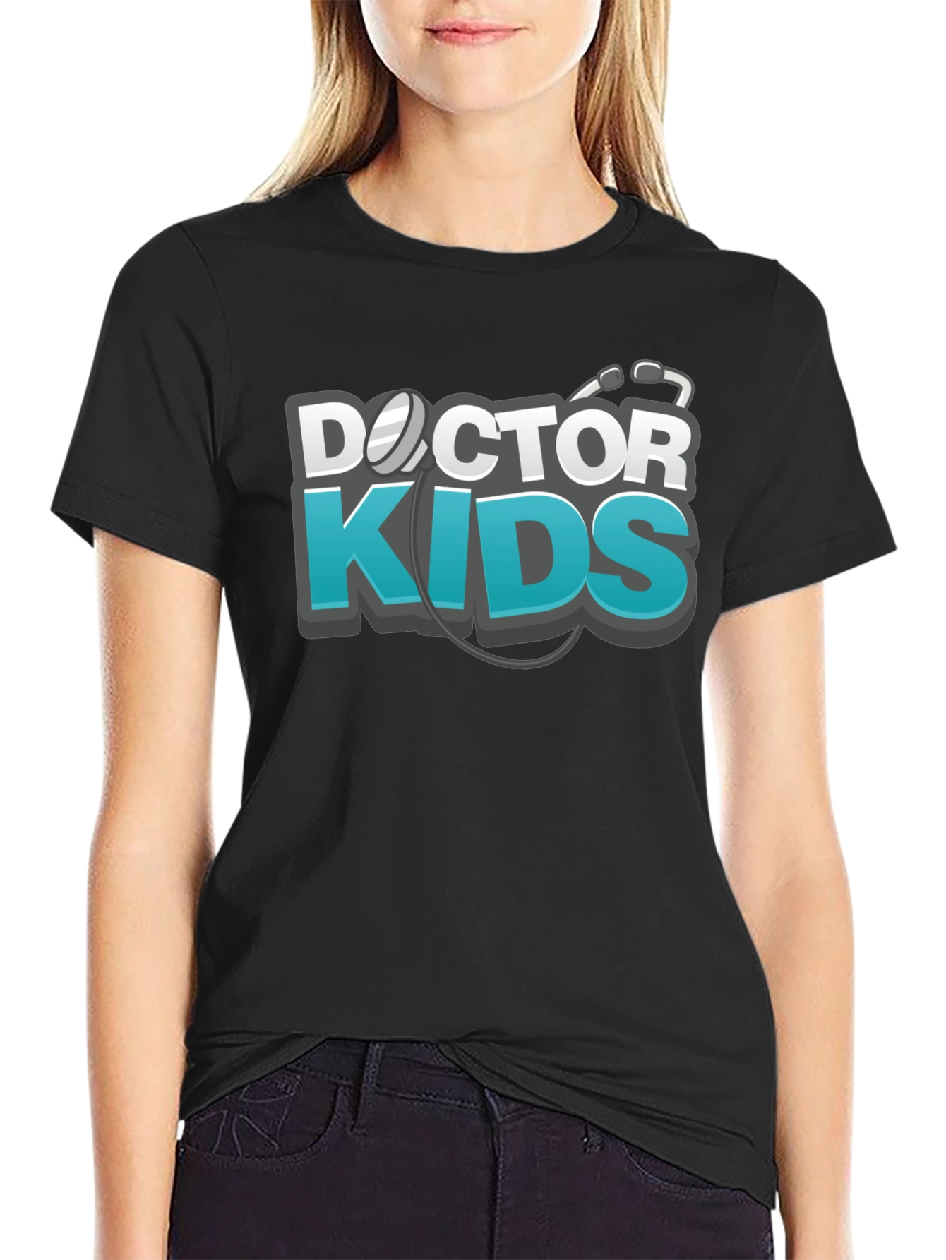 Doctor Kids Graphic Black T-Shirt