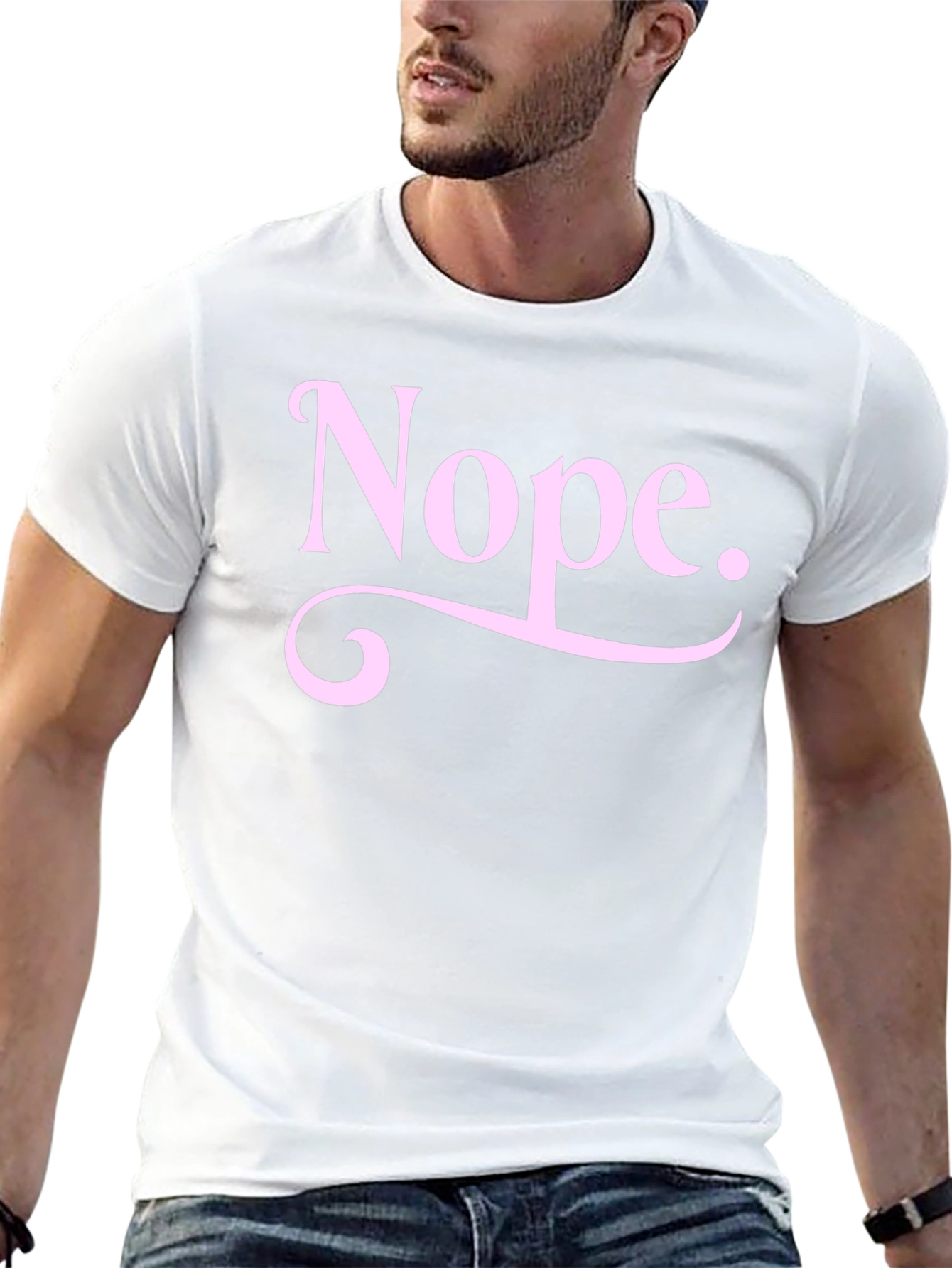 Nope Graphic Tee - Unisex Black Cotton T-Shirt