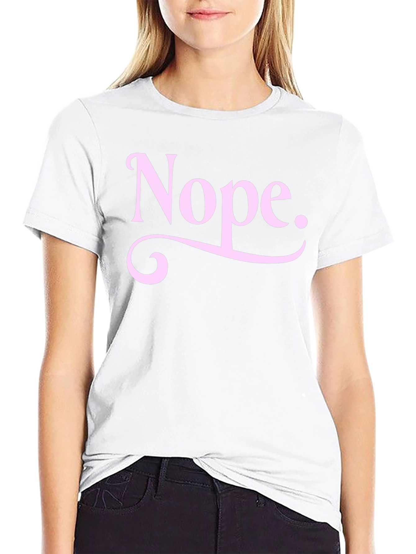Nope Graphic Tee - Unisex Black Cotton T-Shirt