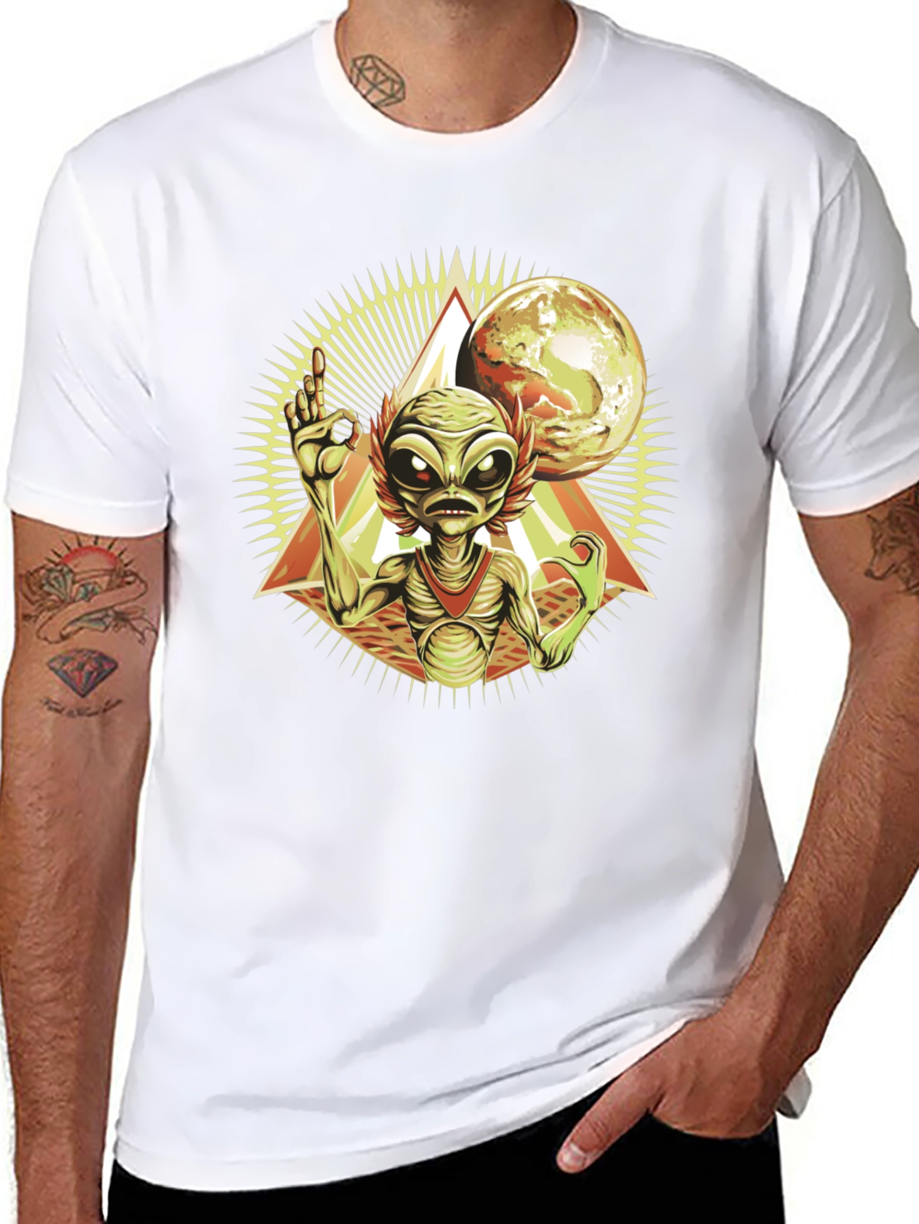 Alien Graphic T-Shirt - Space Invasion Design