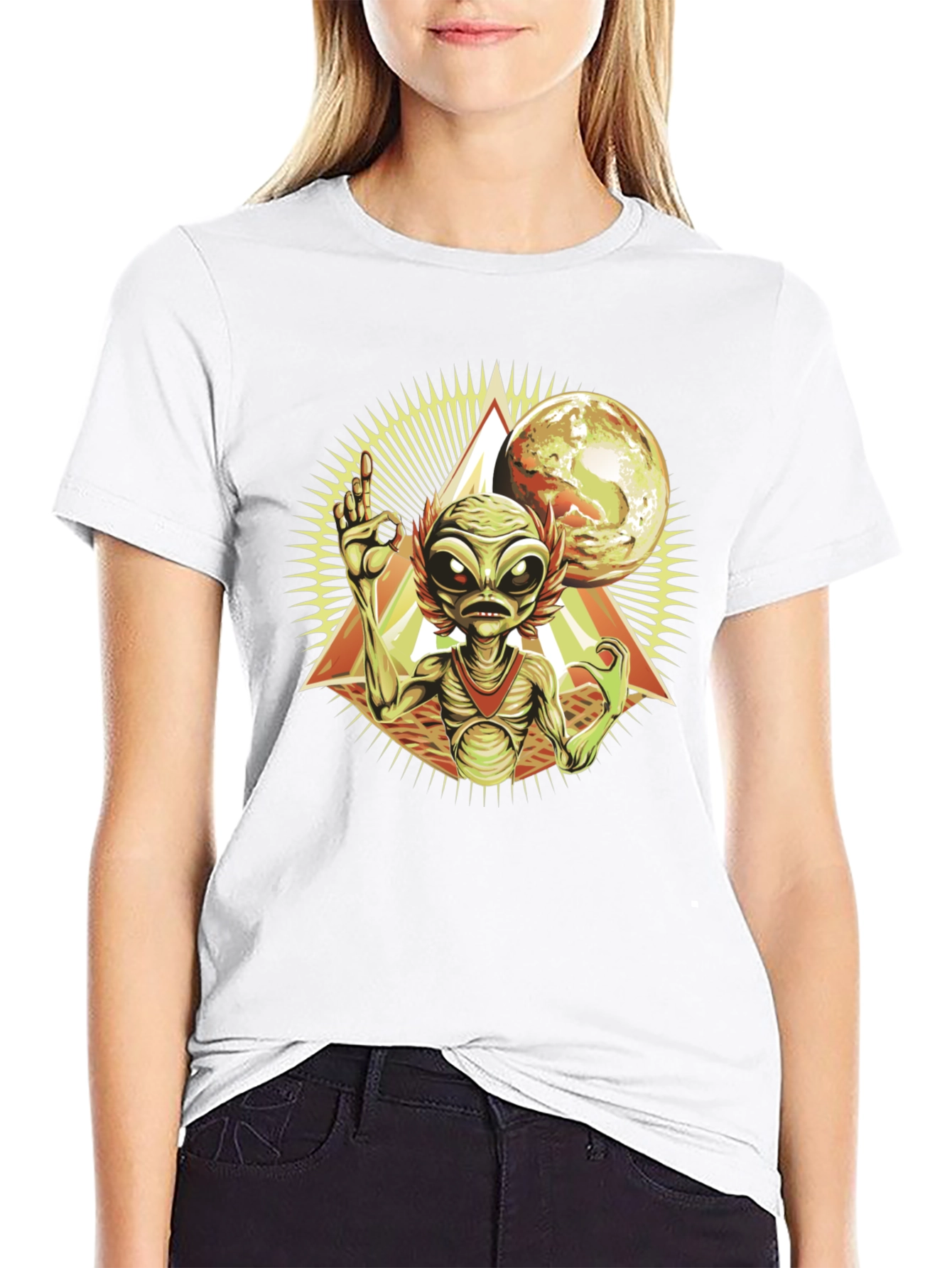 Alien Graphic T-Shirt - Space Invasion Design