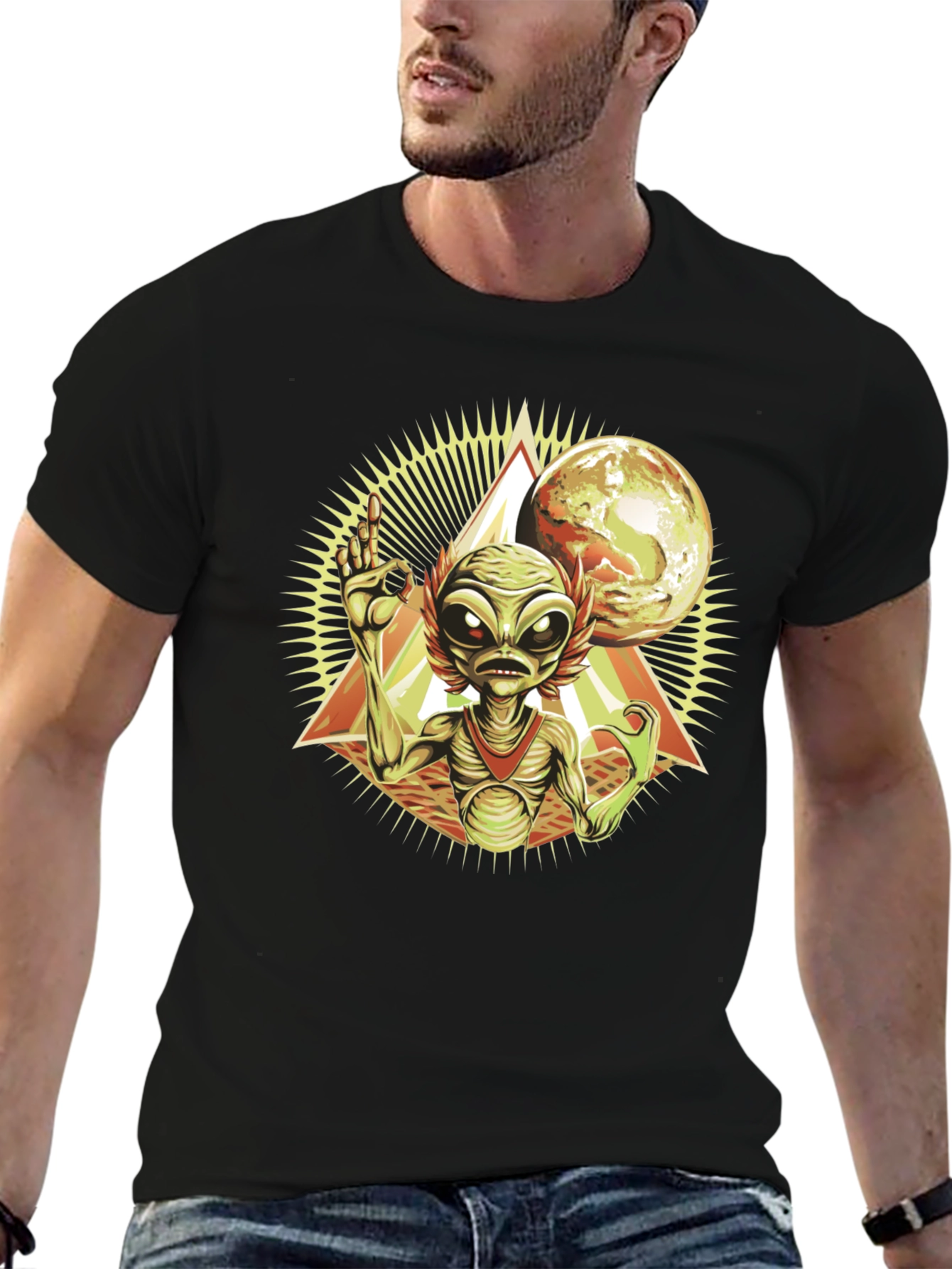 Alien Graphic T-Shirt - Space Invasion Design