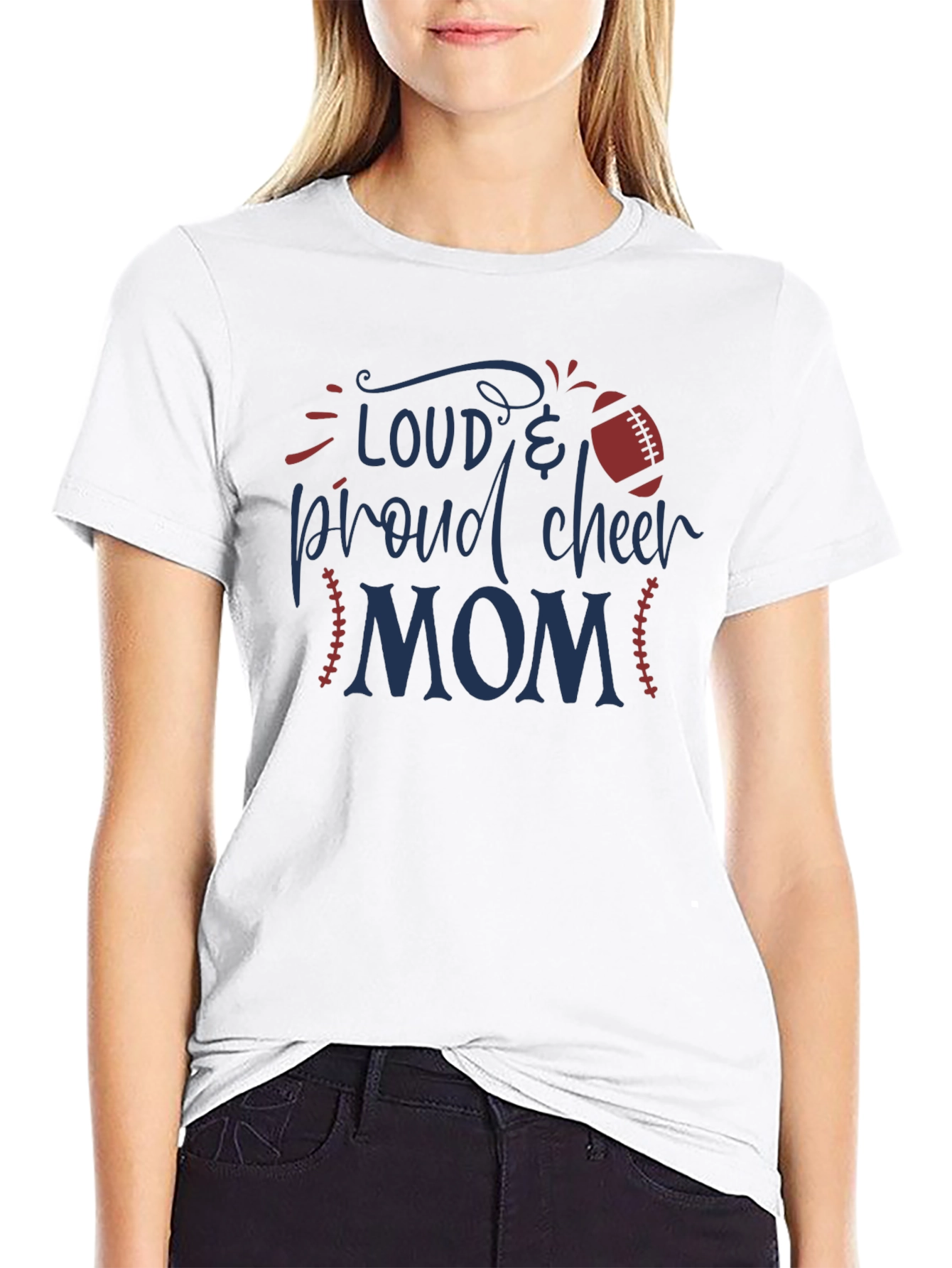 Loud & Proud Cheer Mom Graphic T-Shirt