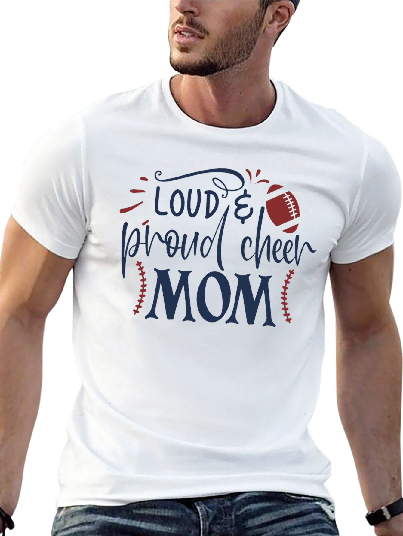Loud & Proud Cheer Mom Graphic T-Shirt