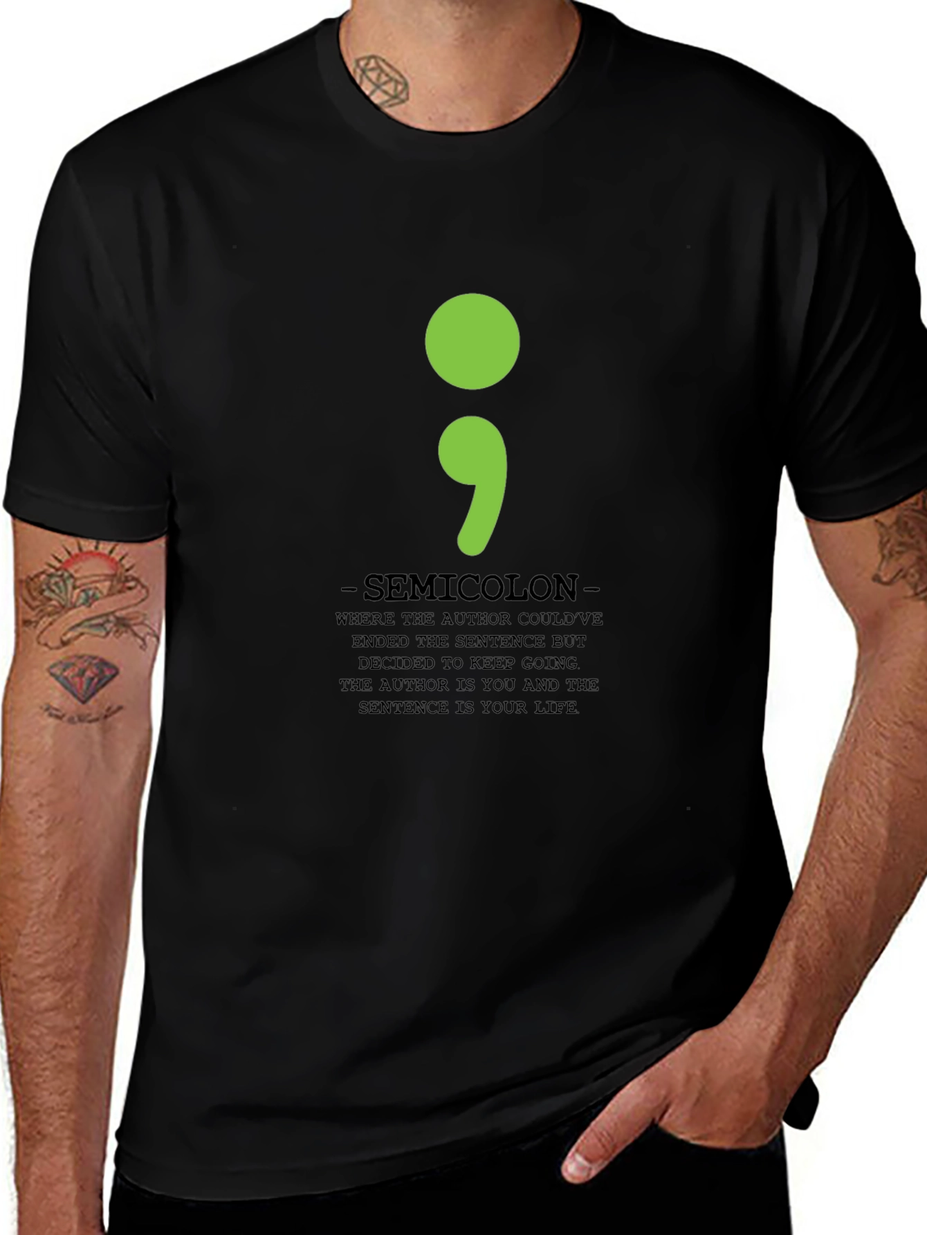 Semicolon T-Shirt: Mental Health Awareness Tee
