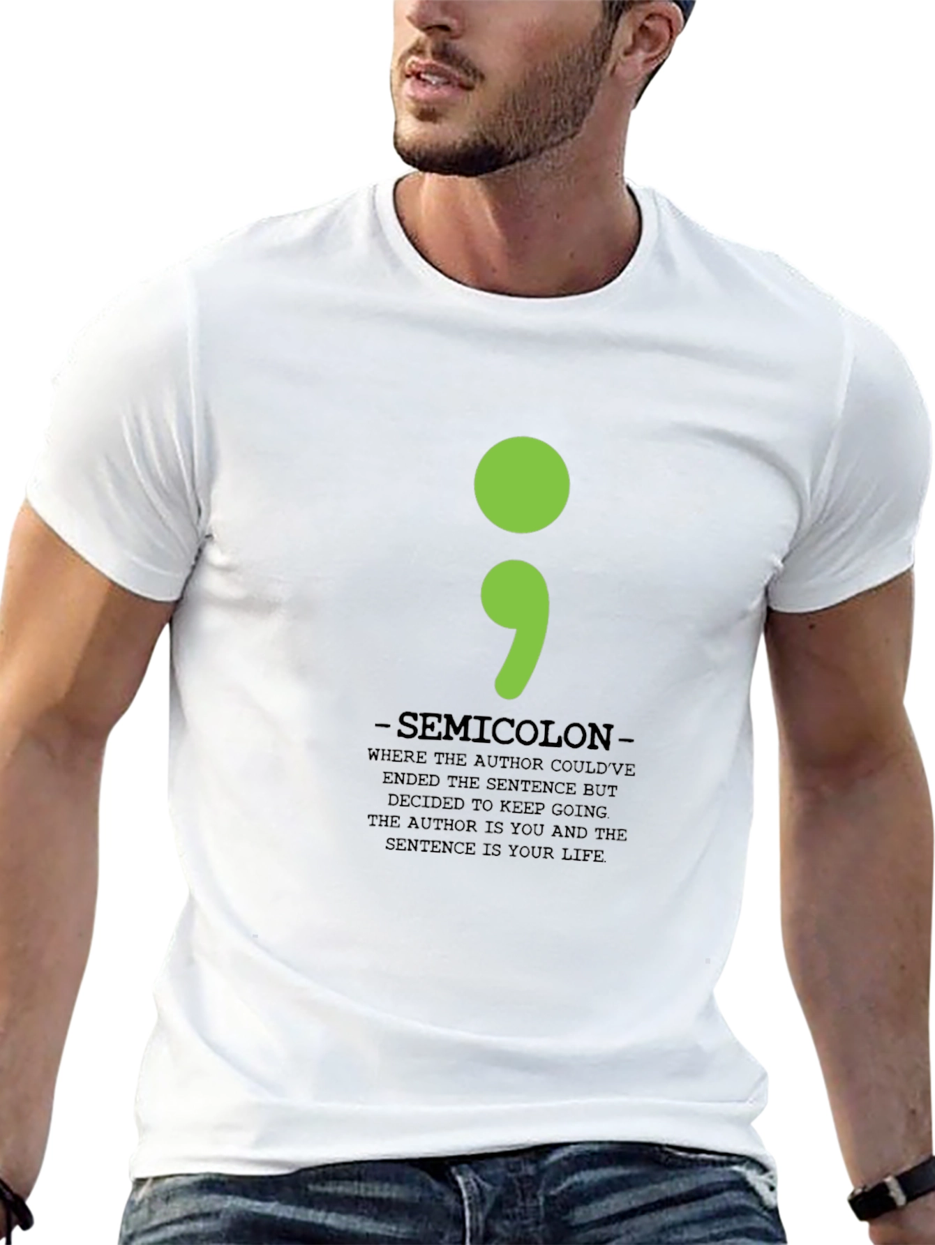 Semicolon T-Shirt: Mental Health Awareness Tee