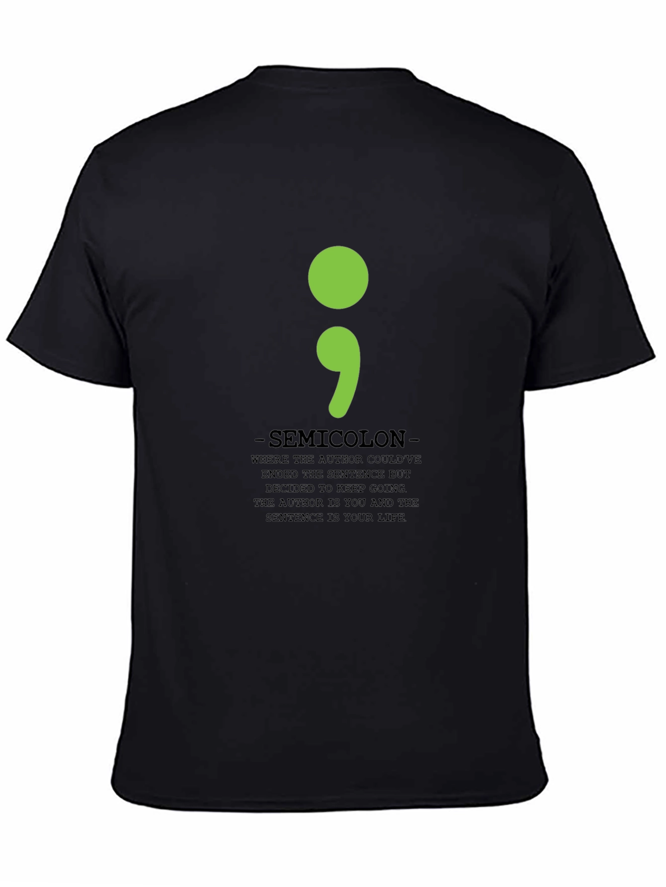 Semicolon T-Shirt: Mental Health Awareness Tee