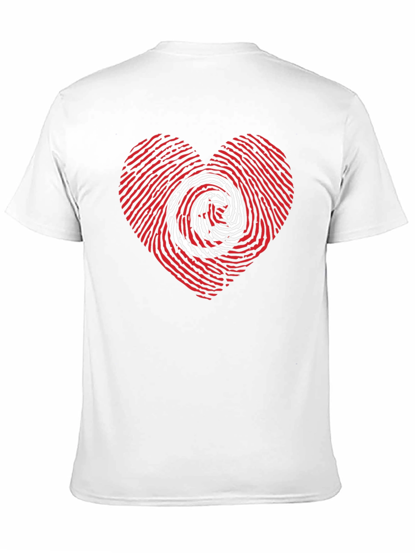Heart Fingerprint Graphic Tee - Black
