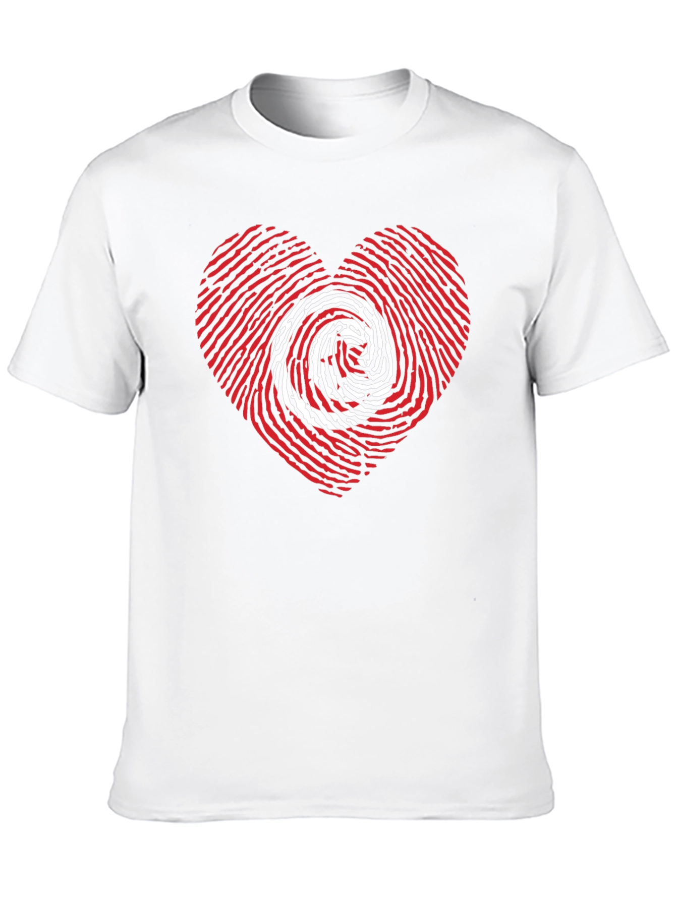 Heart Fingerprint Graphic Tee - Black