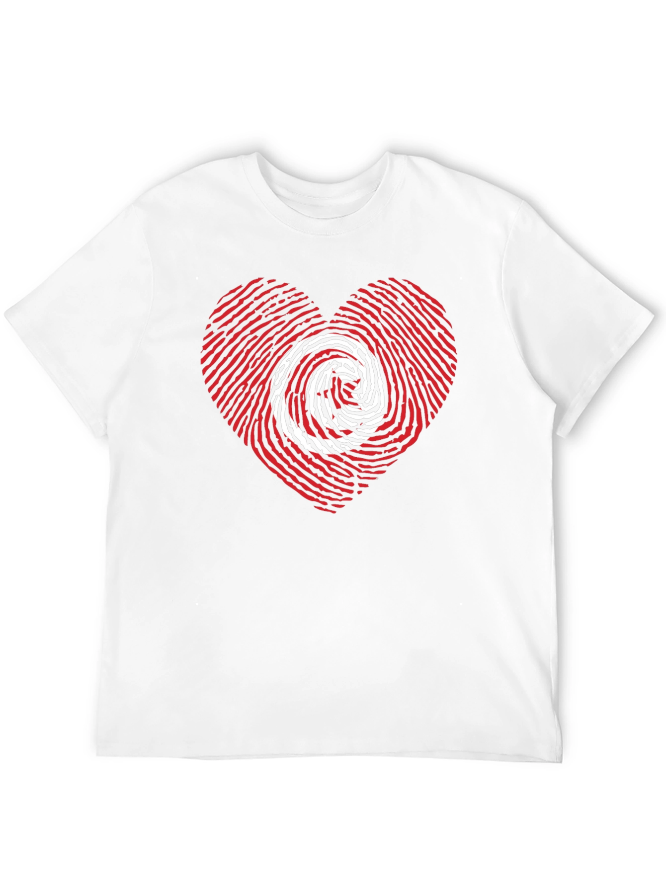 Heart Fingerprint Graphic Tee - Black