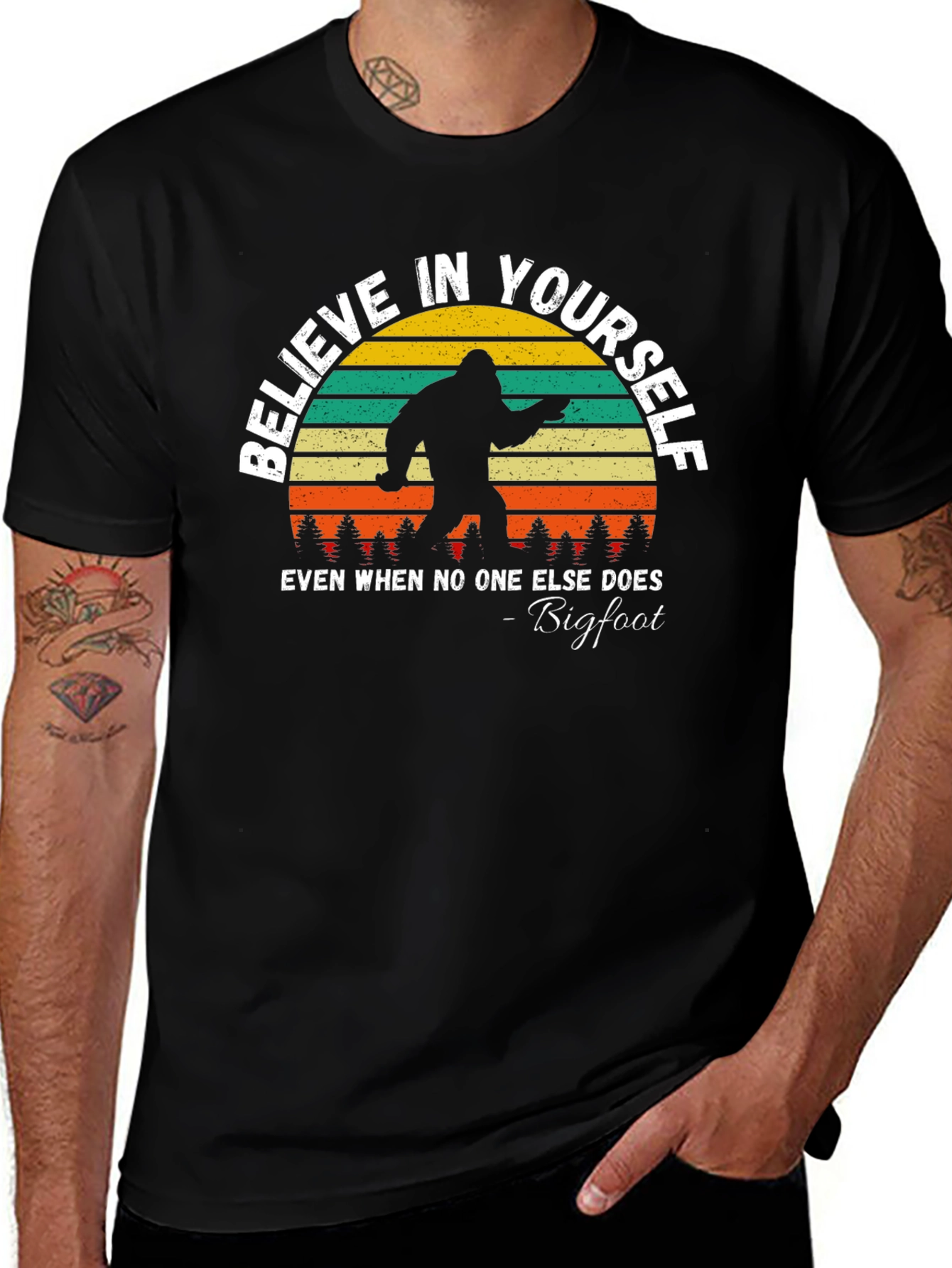 Believe In Yourself Bigfoot Graphic Tee