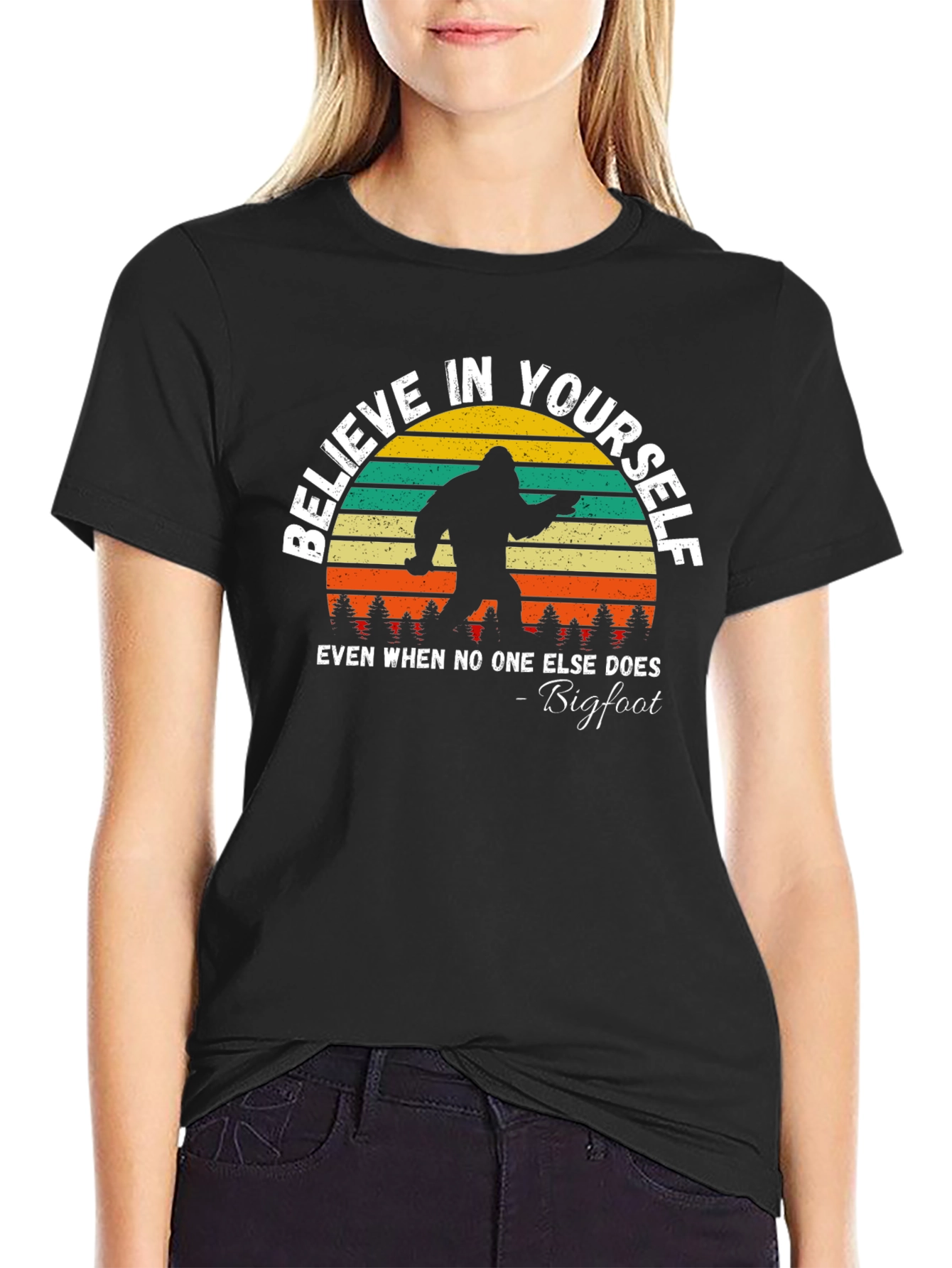 Believe In Yourself Bigfoot Graphic Tee