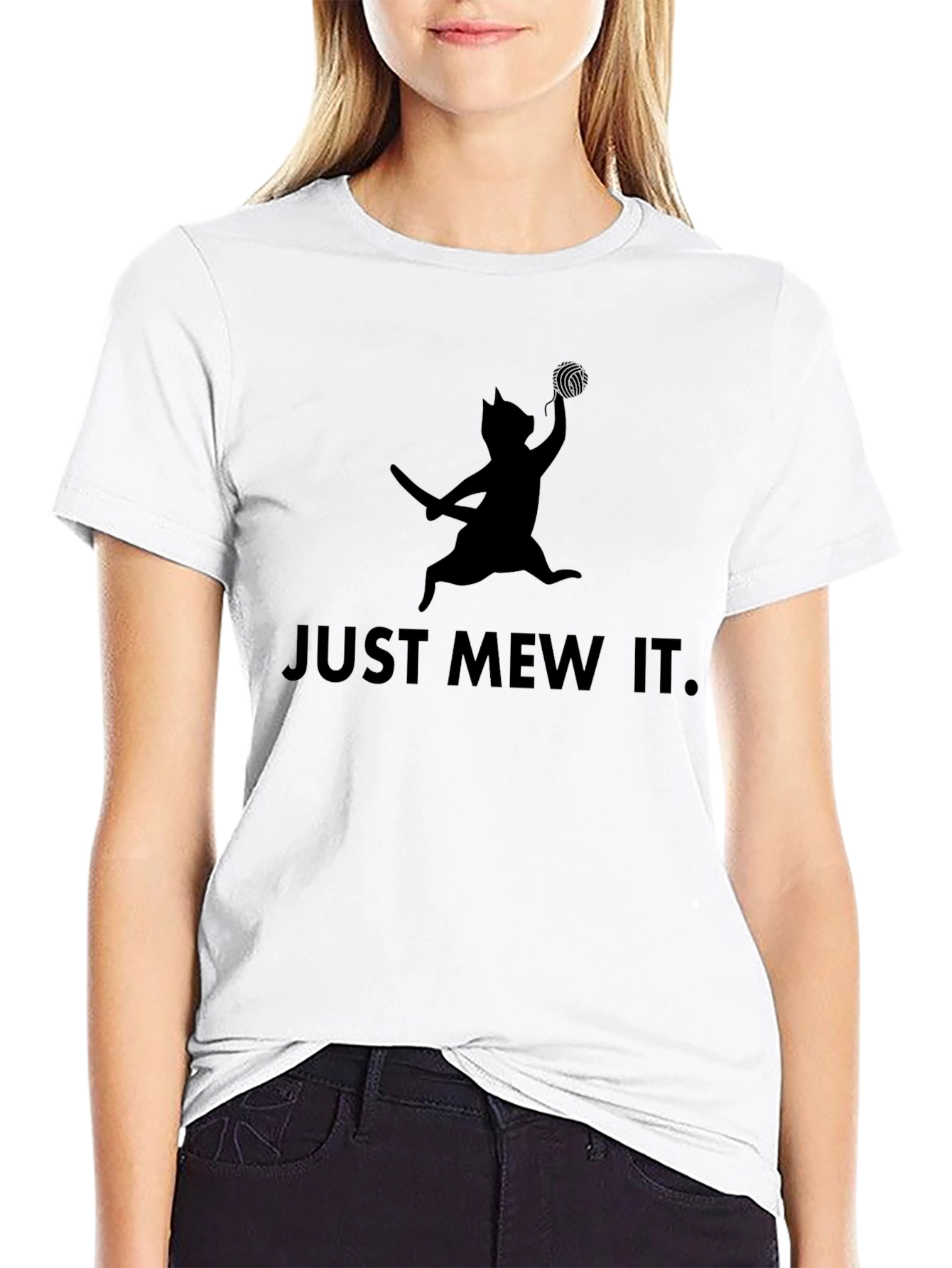 Just Mew It. Cat Graphic T-Shirt
