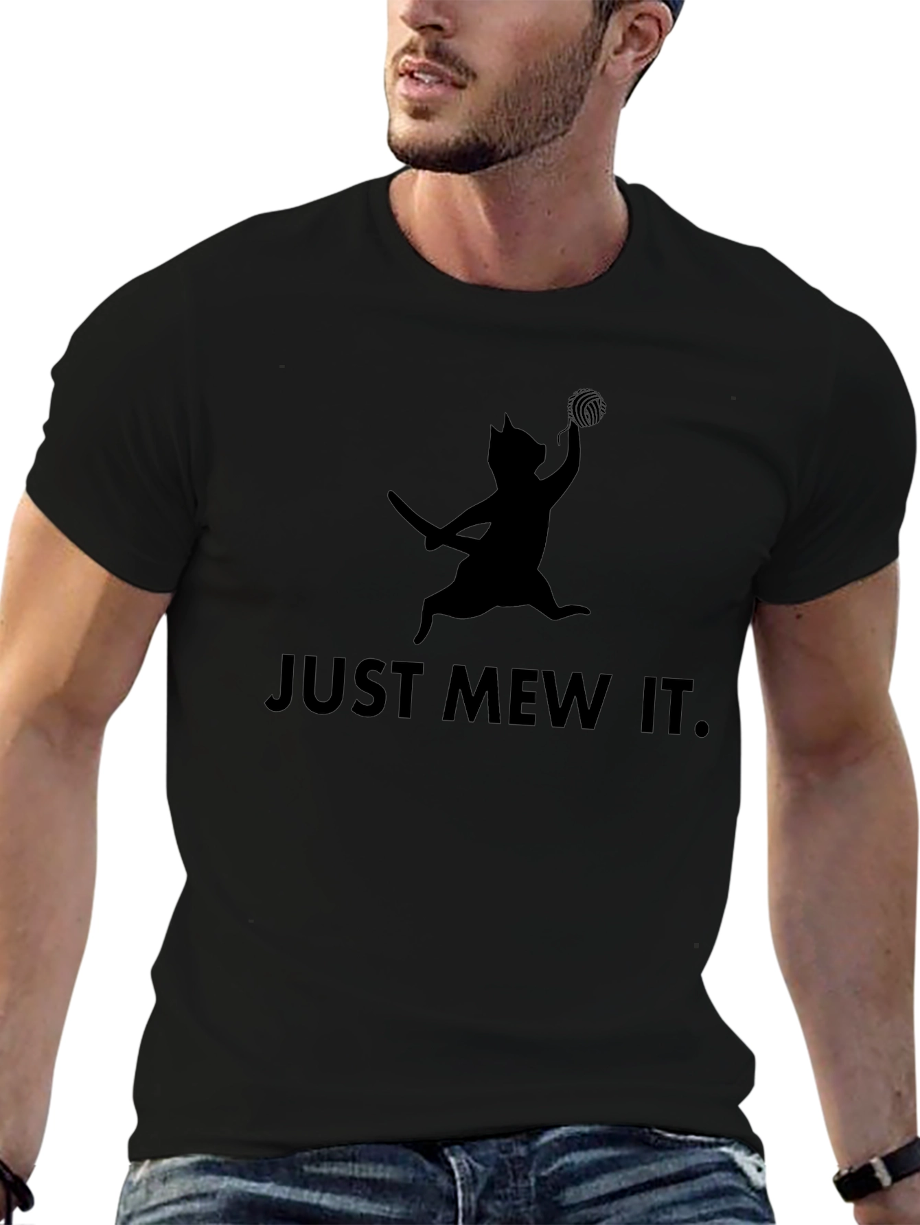 Just Mew It. Cat Graphic T-Shirt