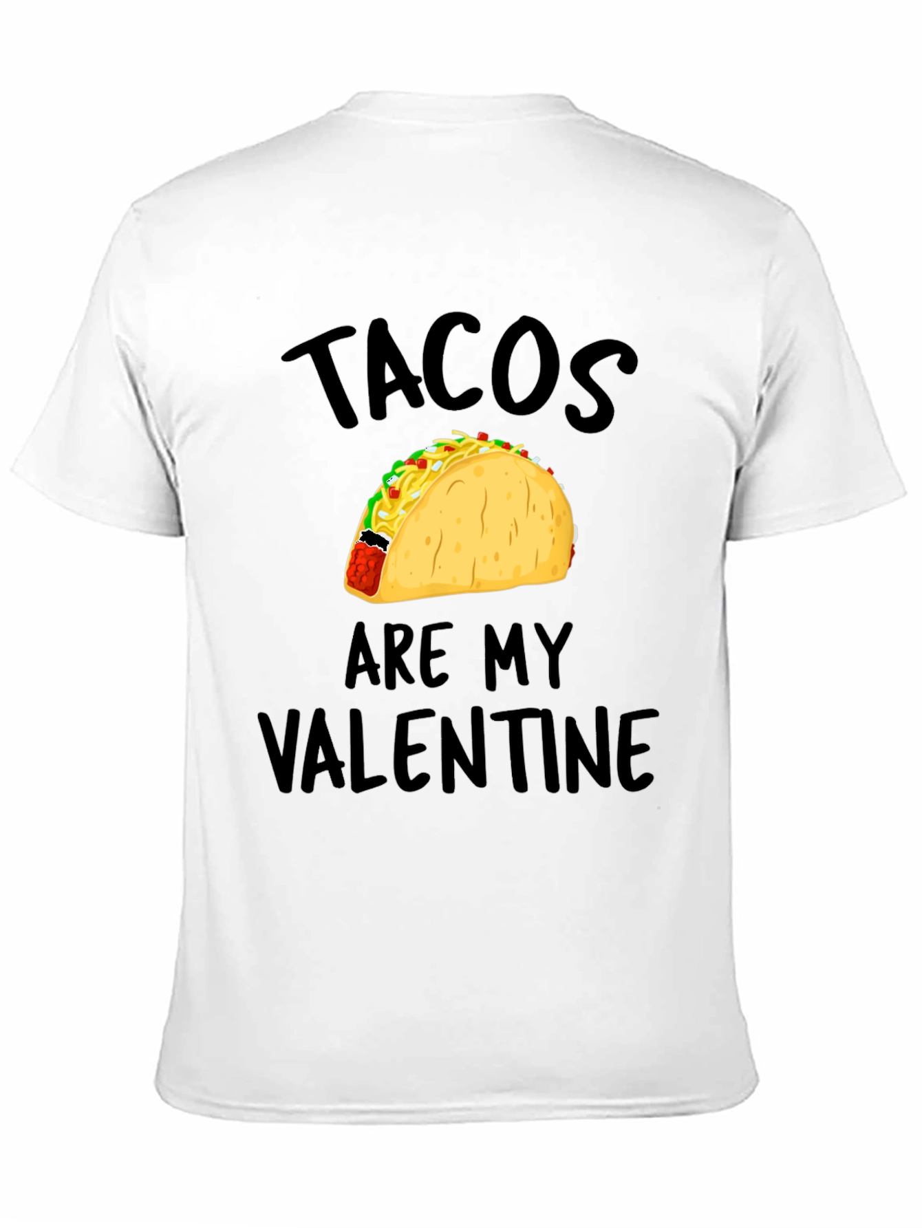 Tacos Are My Valentine Mens Black T-Shirt