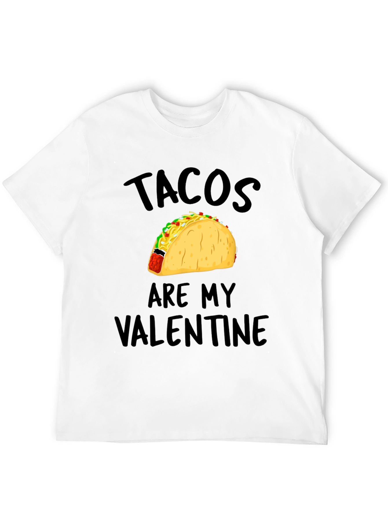 Tacos Are My Valentine Mens Black T-Shirt