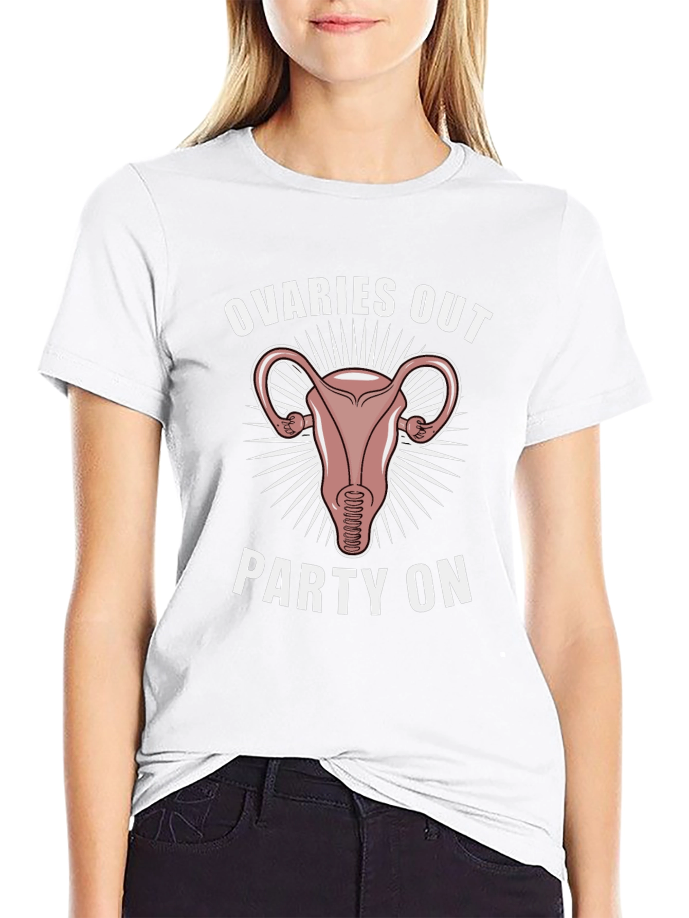 Ovaries Out Party On Graphic T-Shirt